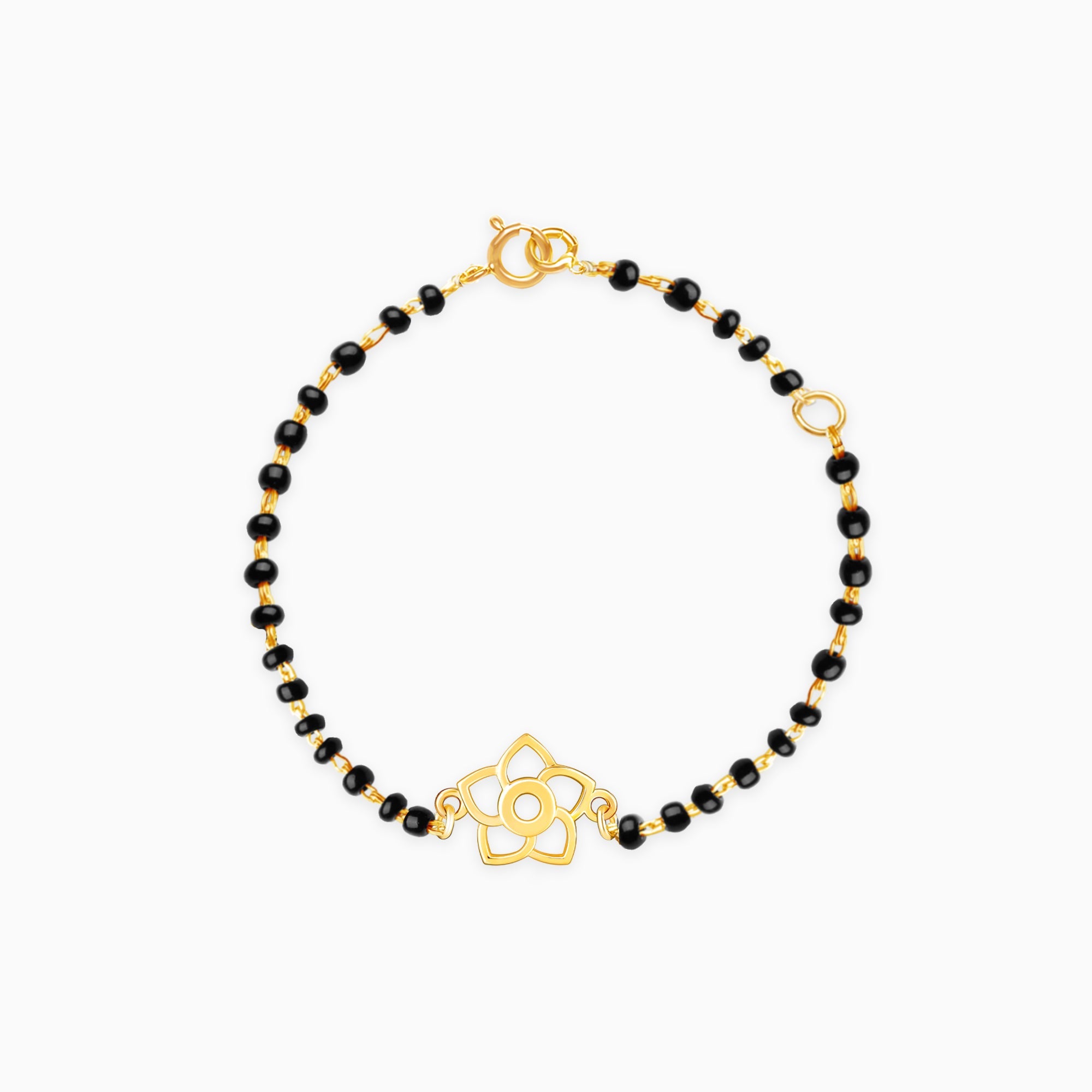 GIVA Jewellery Gold Glorious Flower Kids Nazariya Bracelet (0-1 yrs)