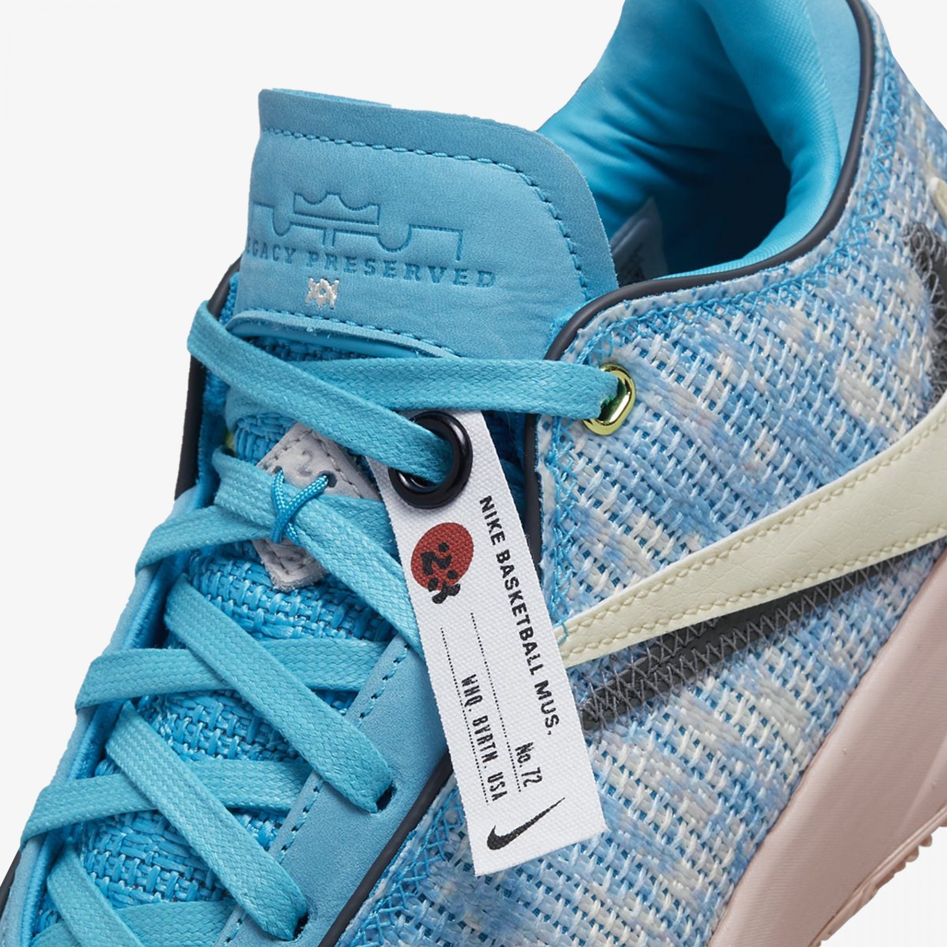 Nike | LEBORN XX ASW EP { BLUE LIGHTNING/COCONUT MILK - view 3