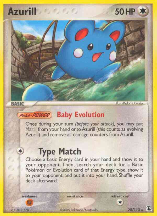 Rare ex11-20 non-holo – Pokémon Azurill - 20/113 - Rare [ex11-20] [Non-Holo]