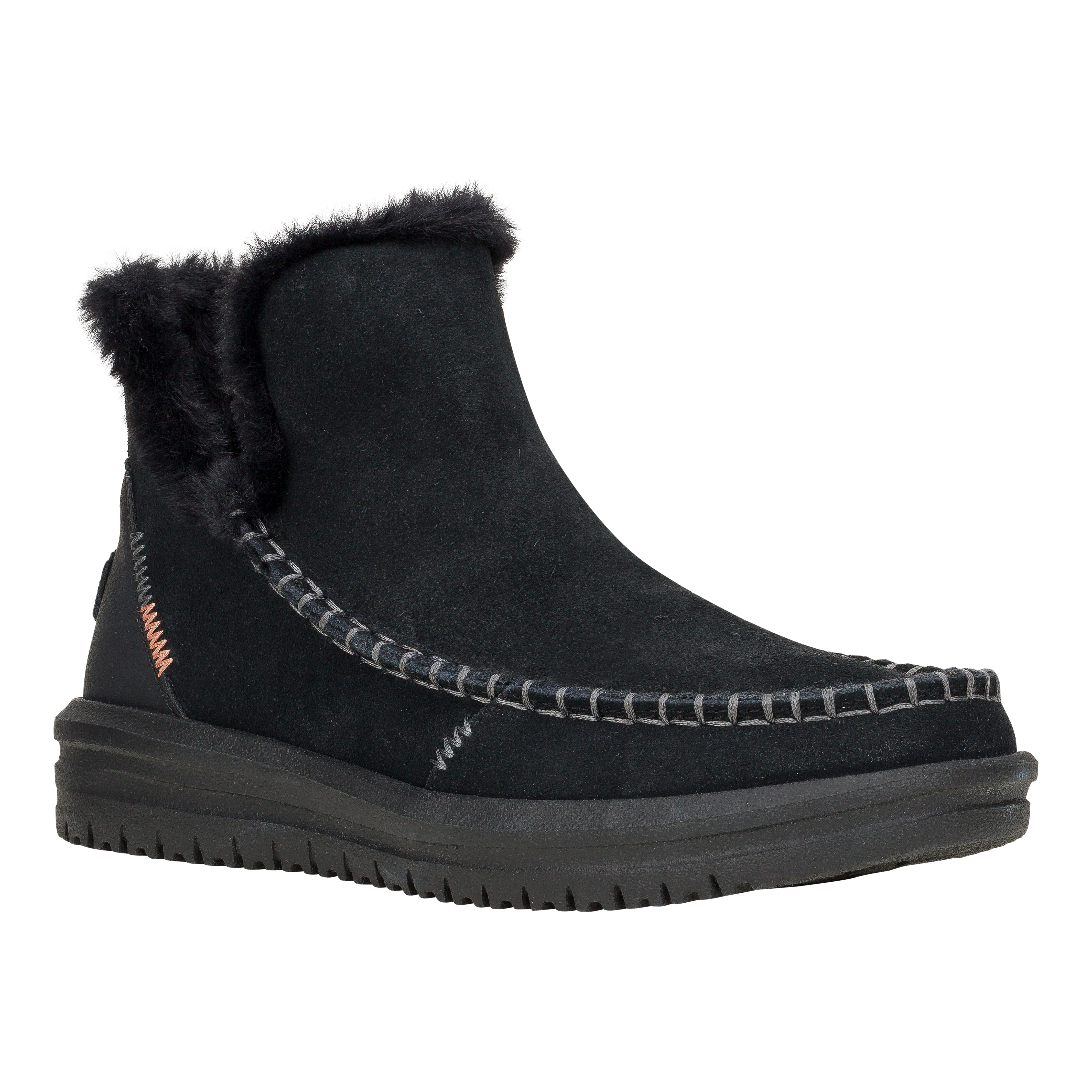HEYDUDE shoes Camden Suede - Black/Black – Women's - view 5