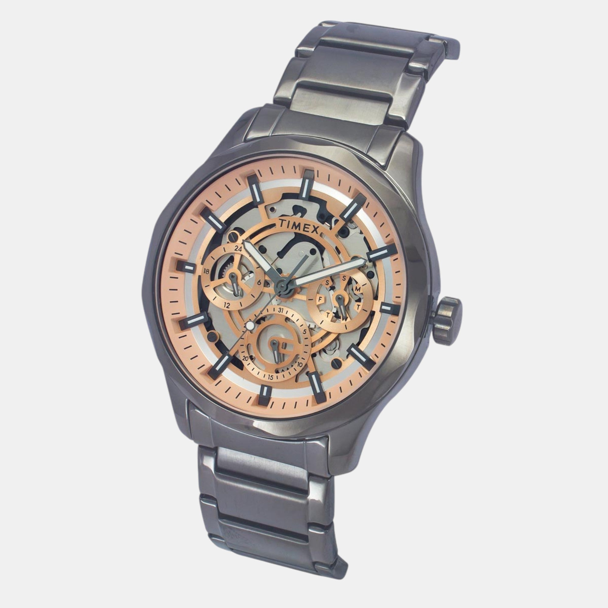Timex E Class Men Quartz Copper Dial Multi-Function Stainless Steel Watch TW0TG7631 - view 2