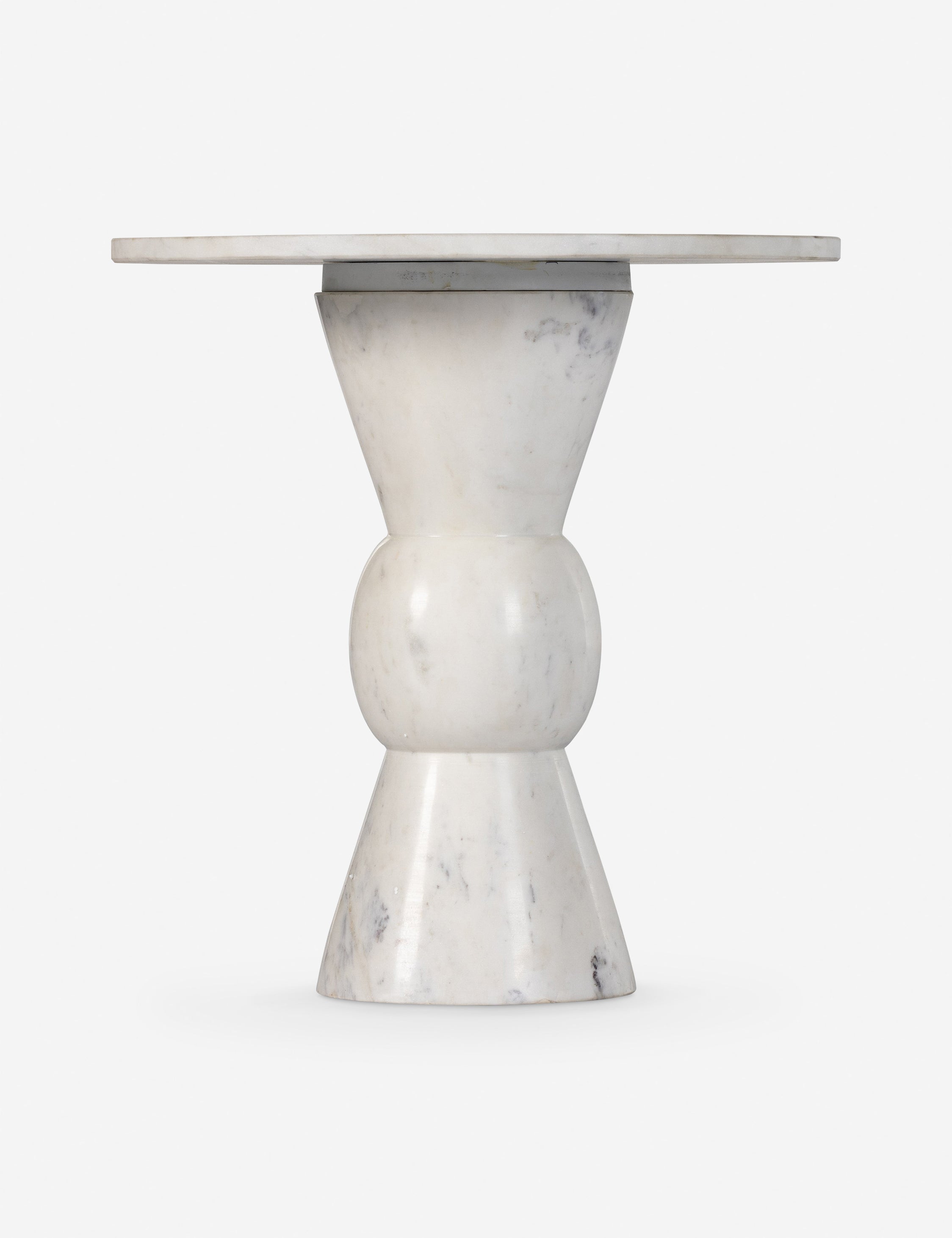 Lulu and Georgia Rupa Round Side Table – White Marble - view 3