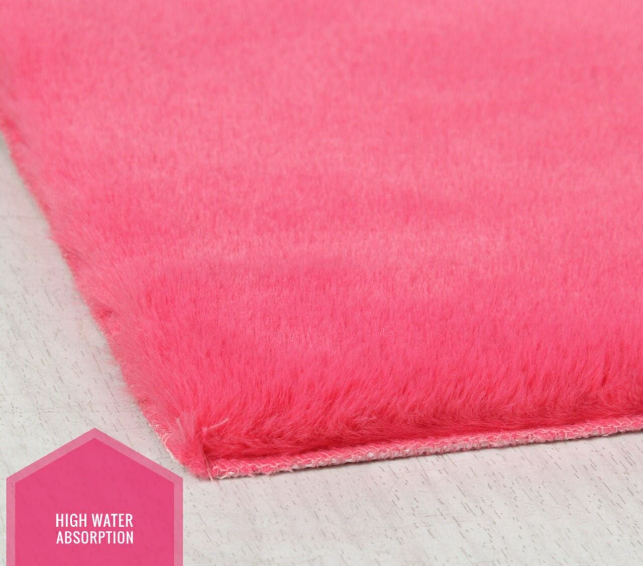Urban Space Home Furnishing Luxury Bathroom Rug Mats, super soft anti slip bath mats, super absorbent bathroom rug - Rabbit fur, Light tones - view 2