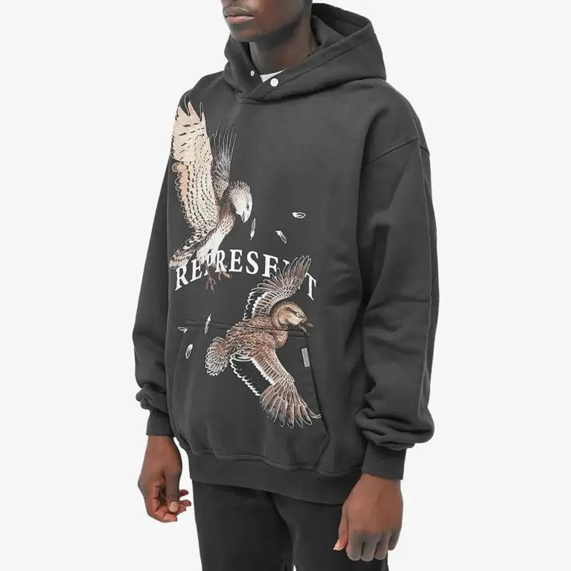 Represent | BIRDS OF PREY HOODIE { OFF BLACK
