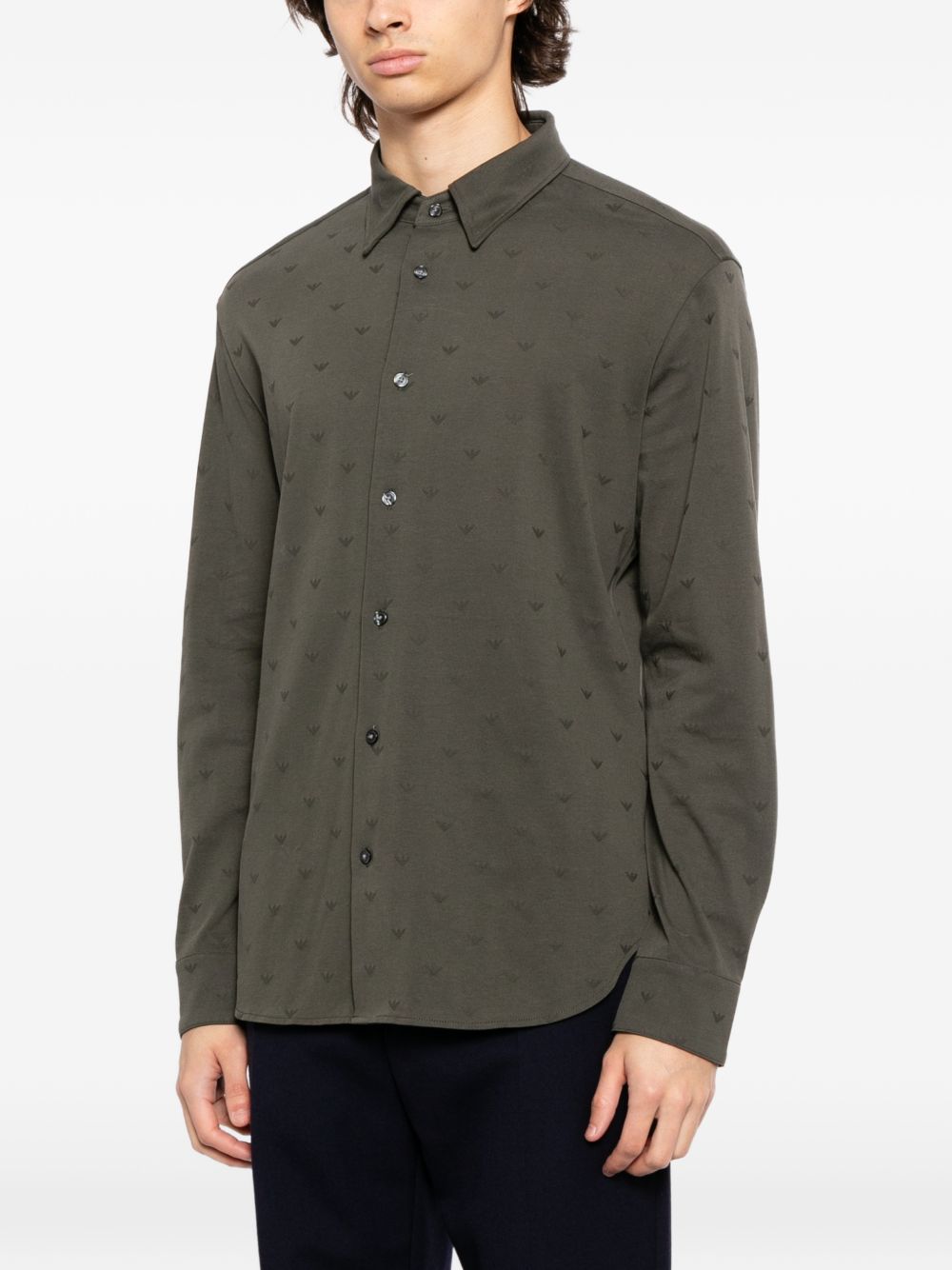 Emporio Armani Logo cotton shirt – 100% Cotton - view 2