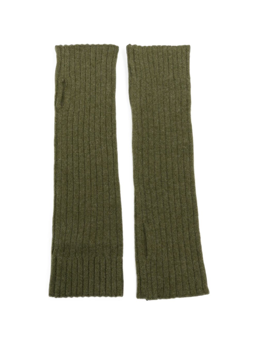 CT PLAGE Gloves KAKI – 100% Cashmere - view 3