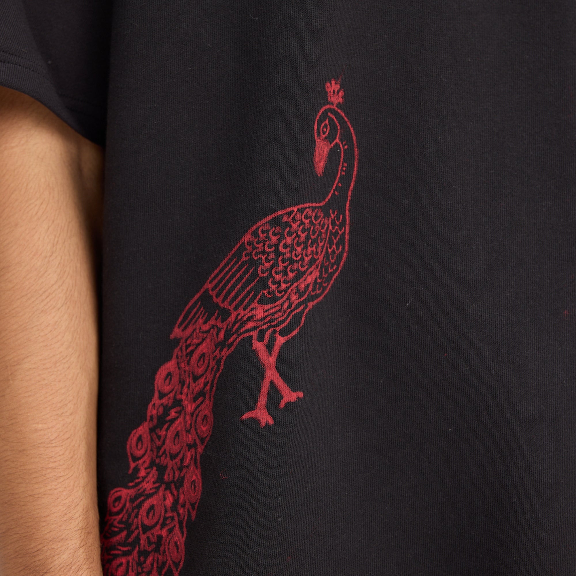 F A R A K | By My Side Block Print T-shirt { Black/black - view 5