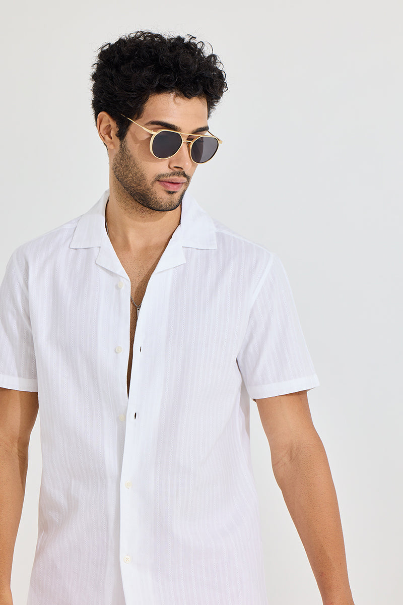 SNITCH Braided Twisted Line White Shirt - view 3