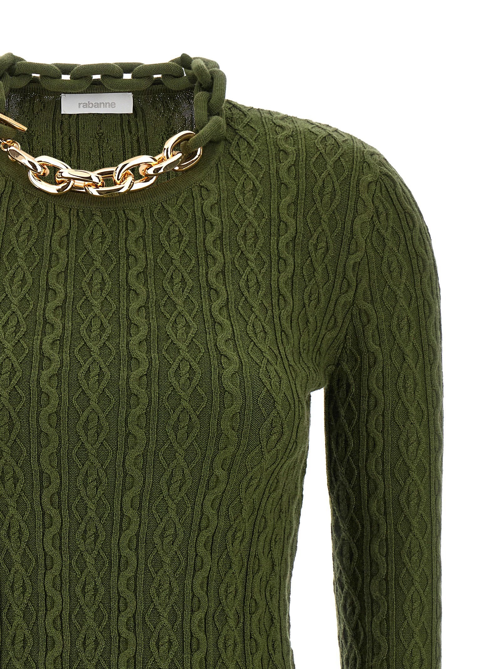 Paco Rabanne Necklace Sweater – 90% wool, 10% cashmere - view 3