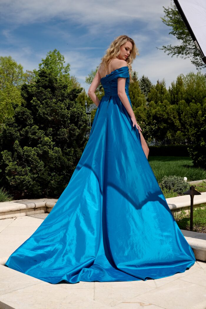 Jovani 40128 Short Overskirt High Slit Prom Dress - view 2