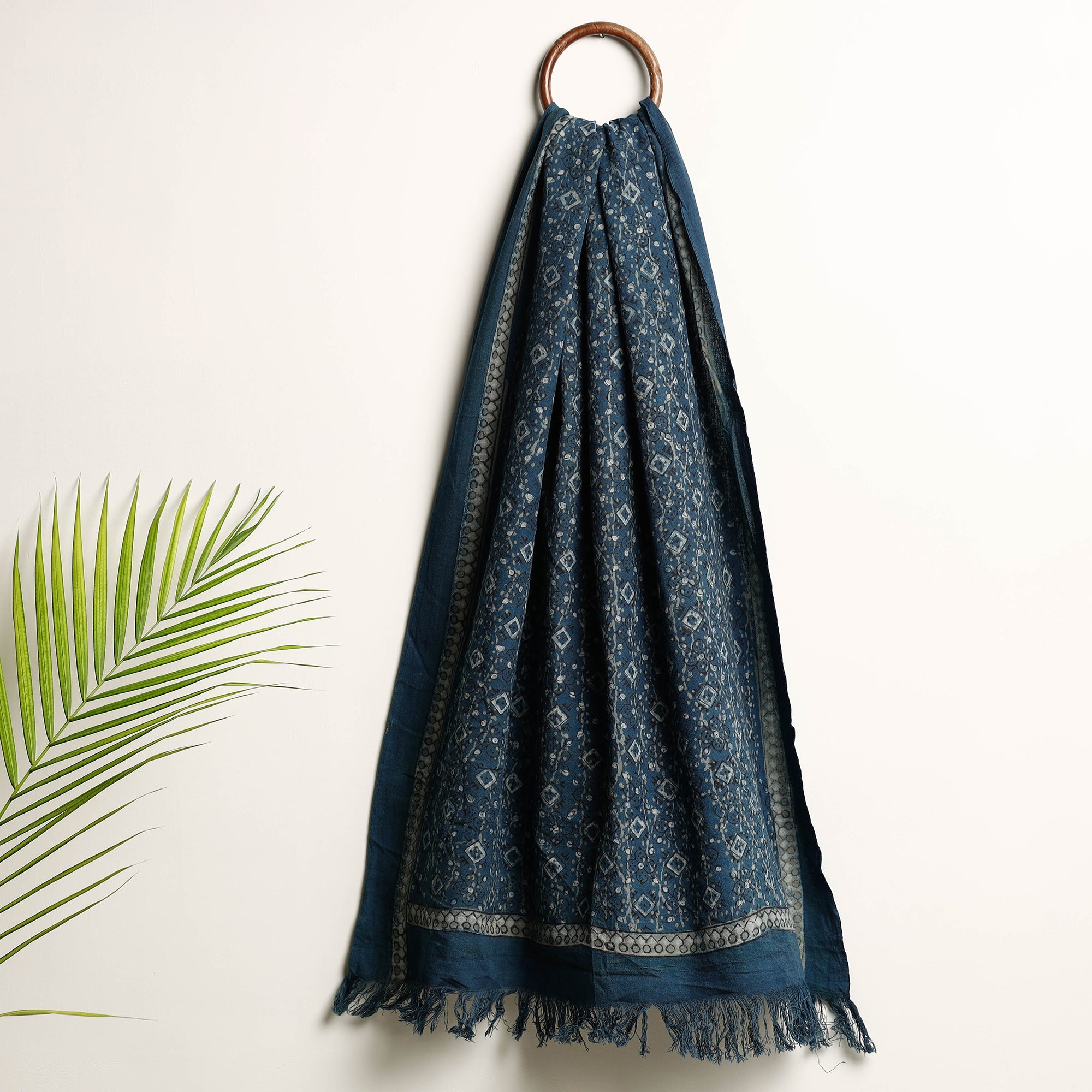 SOUTH KARGHA Blue - Akola Block Printed Pure Handloom Cotton Towel