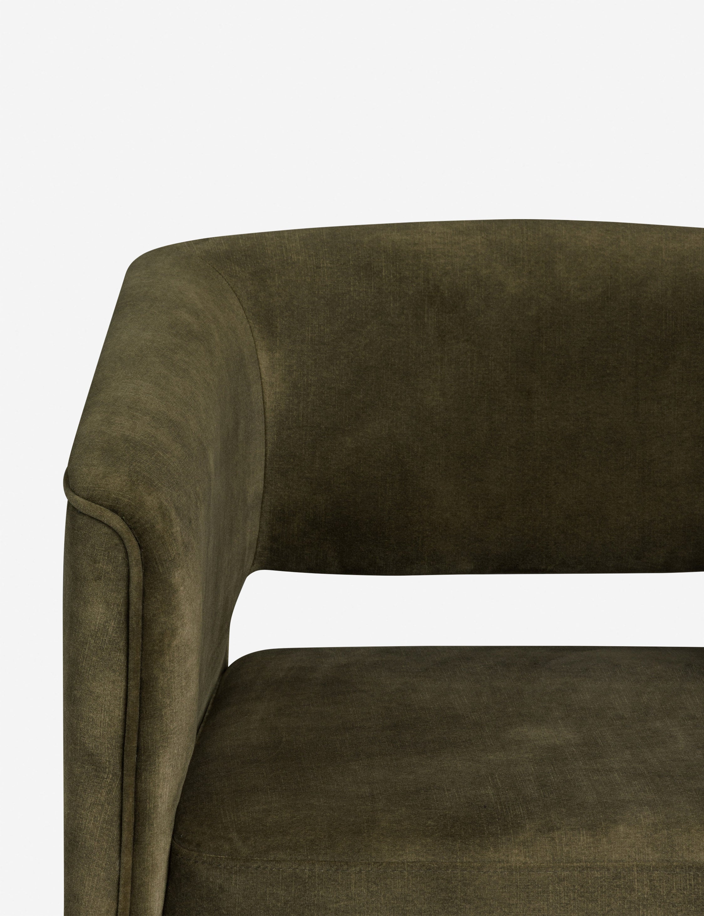Lulu and Georgia Velez Counter Stool – Olive Velvet - view 6