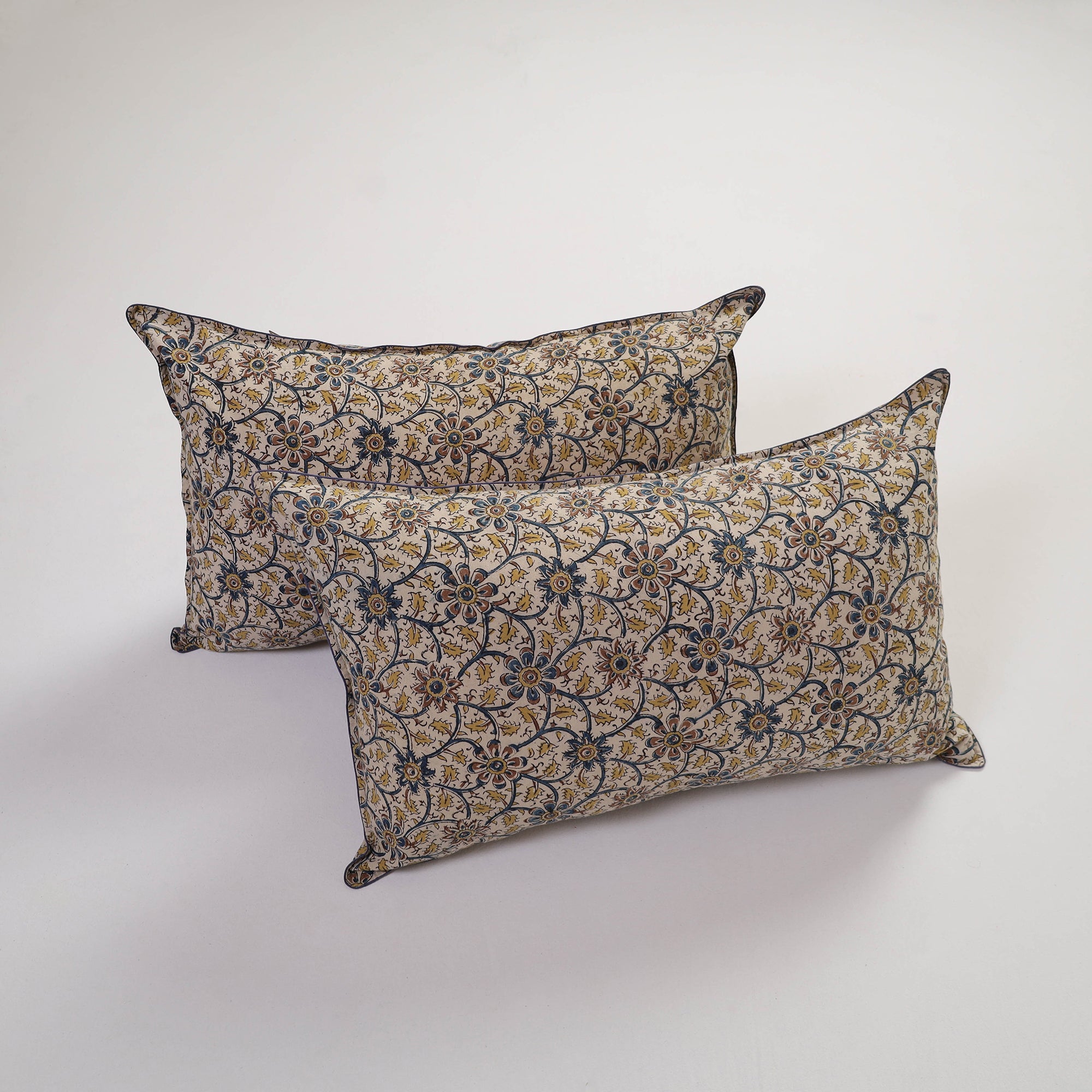 NOORI BAZAR Beige - Handcrafted Cotton Pillow Cover (Set of 2) 04