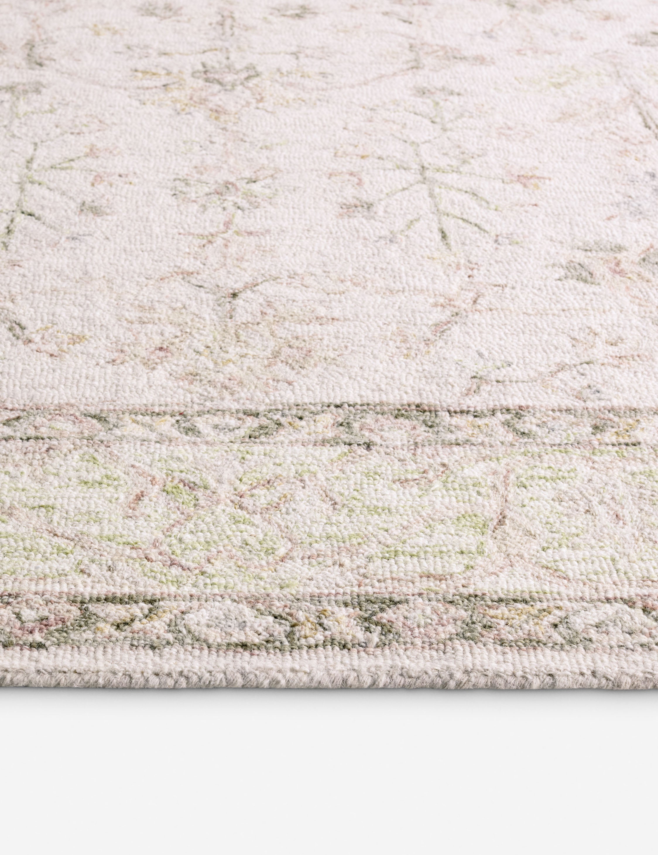 Lulu and Georgia Cassandra Handmade Wool Rug – Ivory and White - view 7