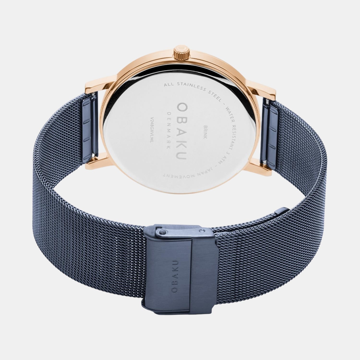 Obaku Brink Men Quartz Blue Dial Analog Stainless Steel Watch V248GXVLML - view 2