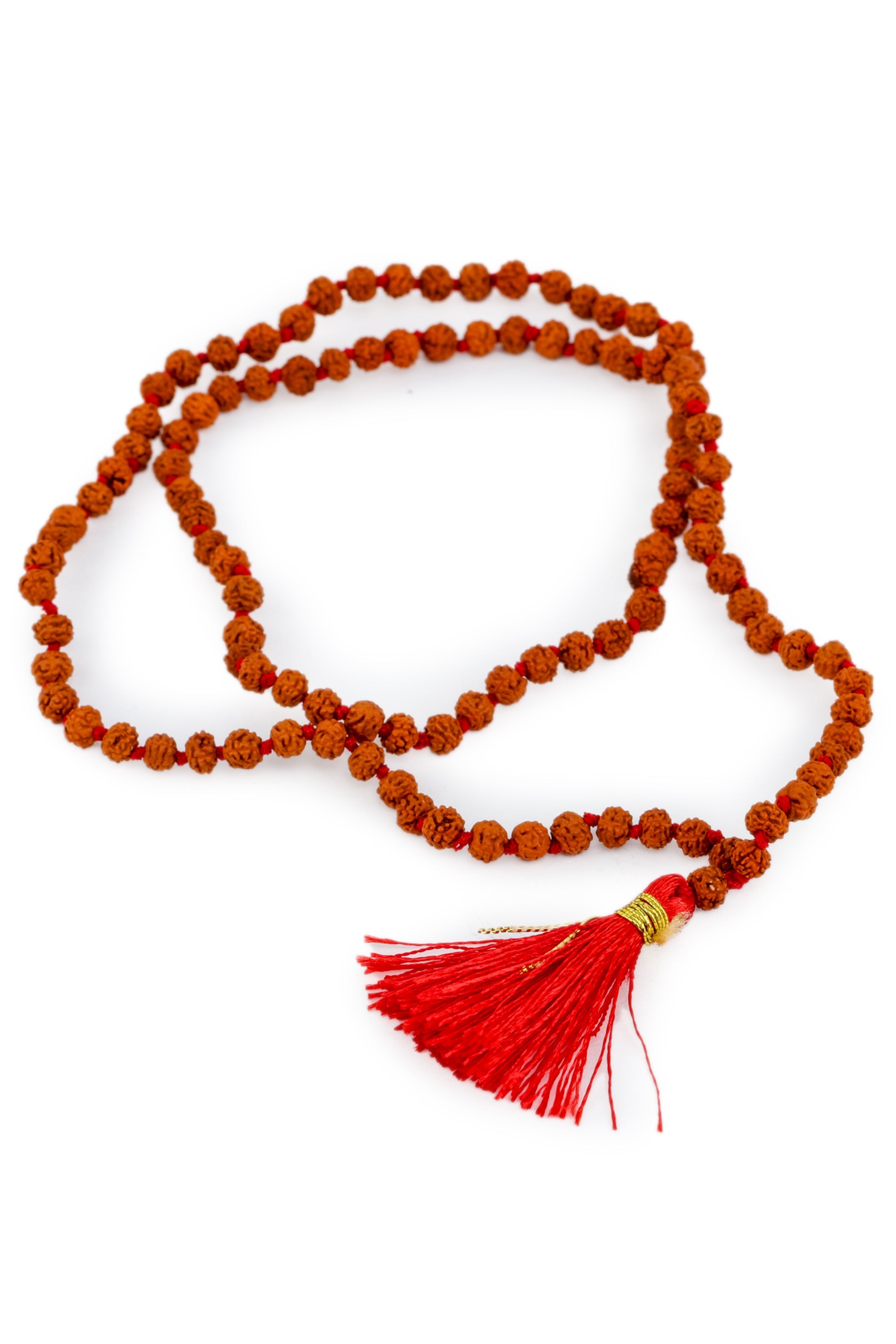 Studio Vaidik Chaitanya 5 mukhi rudraksha mala- 4mm Beads