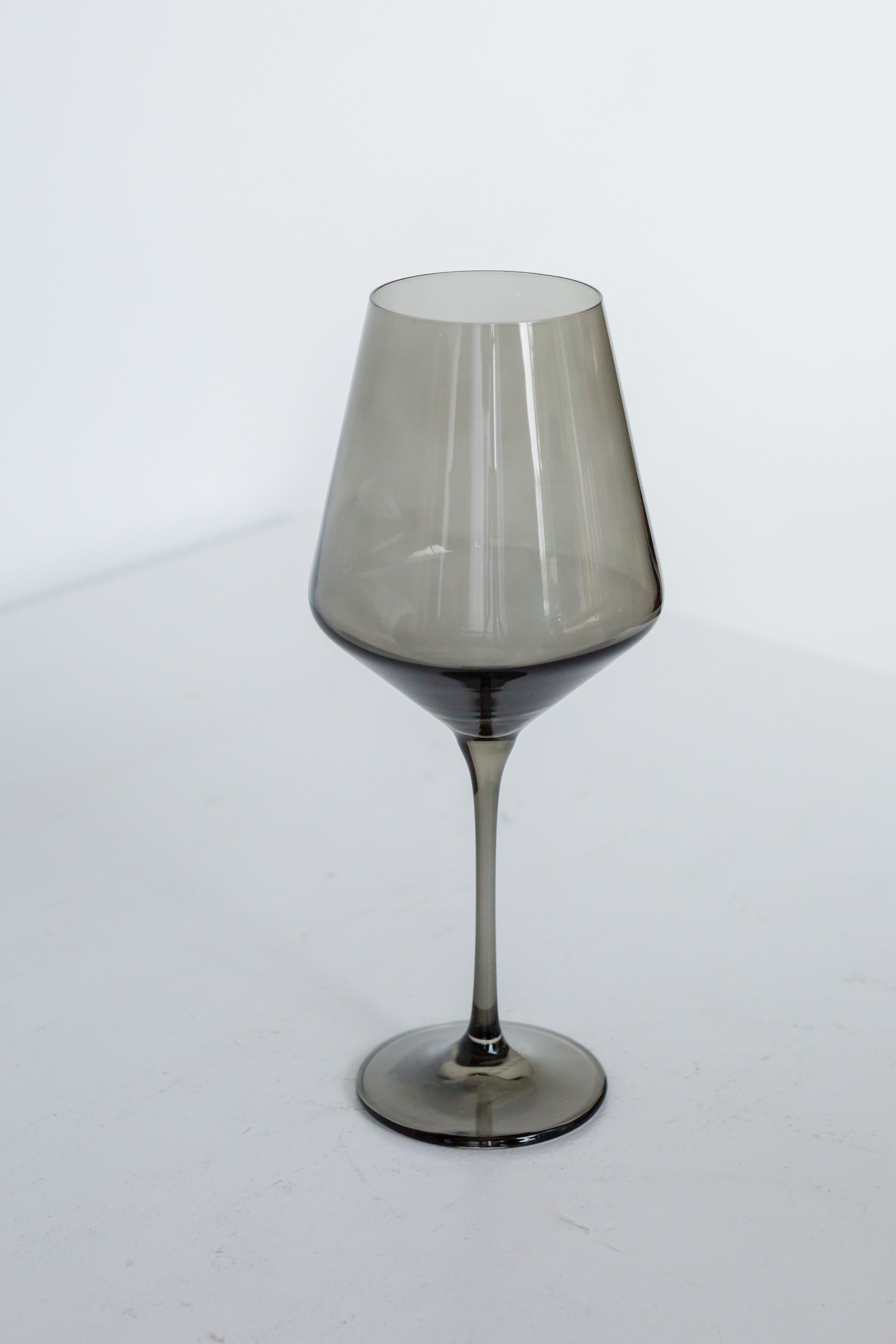 Estelle Colored Glass Estelle Colored Wine Stemware - Set of 6 {Gray Smoke} - view 4