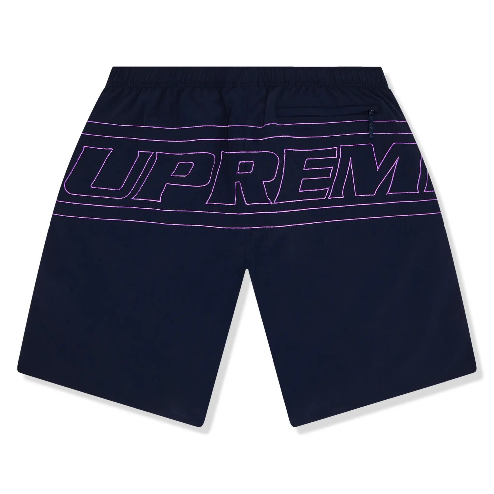 Supreme Big Logo Nylon Navy Shorts - view 2