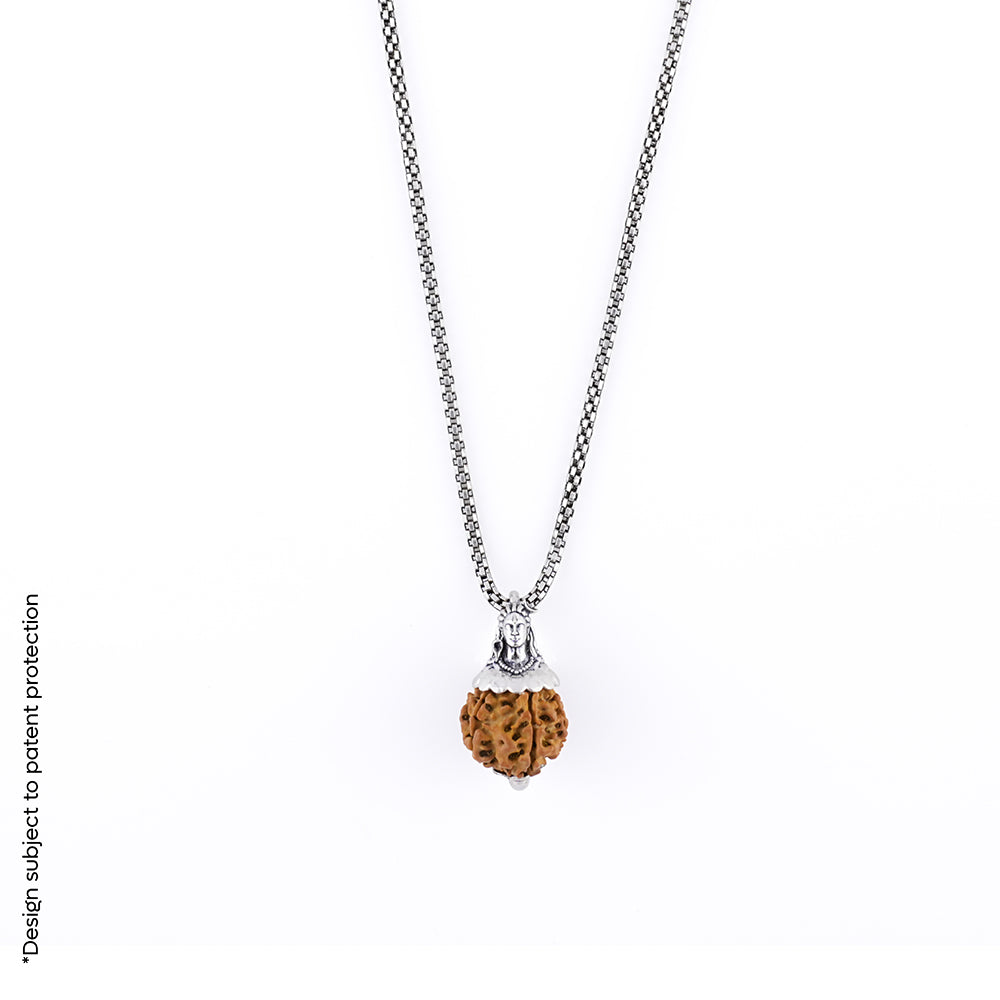 Prinjal Jewellers Adiyogi Pendant (8 Mukhi Nepali Rudraksha) With Chain - view 4