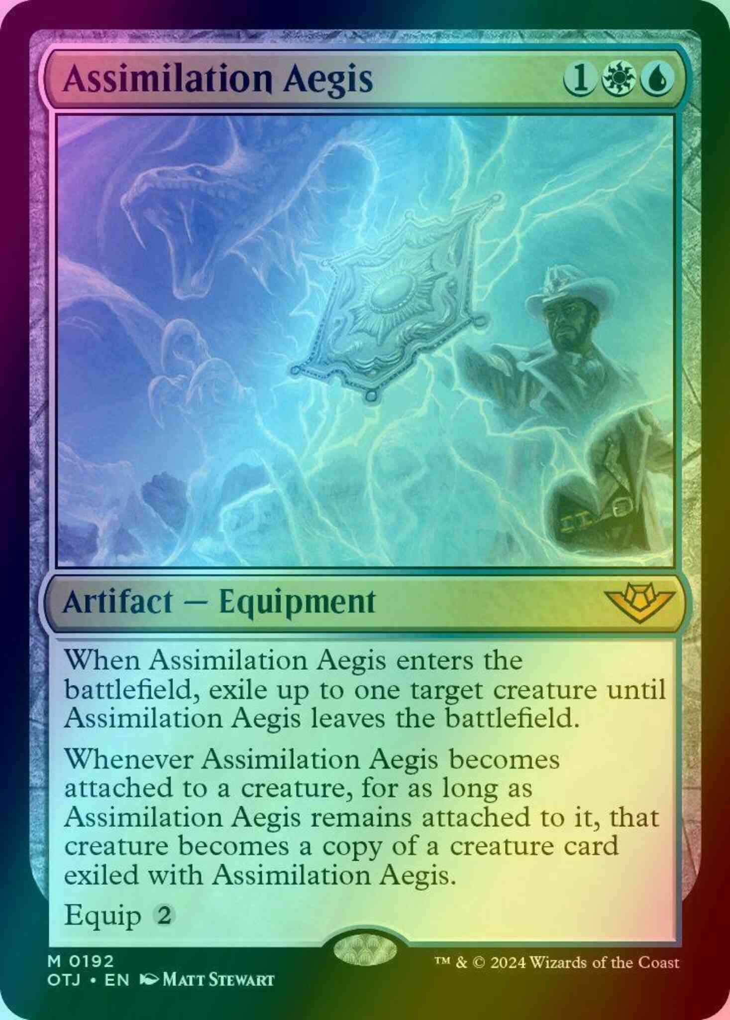 Assimilation aegis 192 – Magic Assimilation Aegis [192] [Outlaws of Thunder Junction] [Foil]
