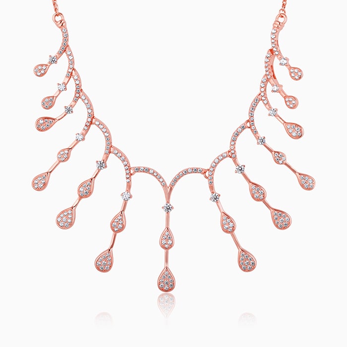 GIVA Jewellery Rose Gold Celebration Necklace