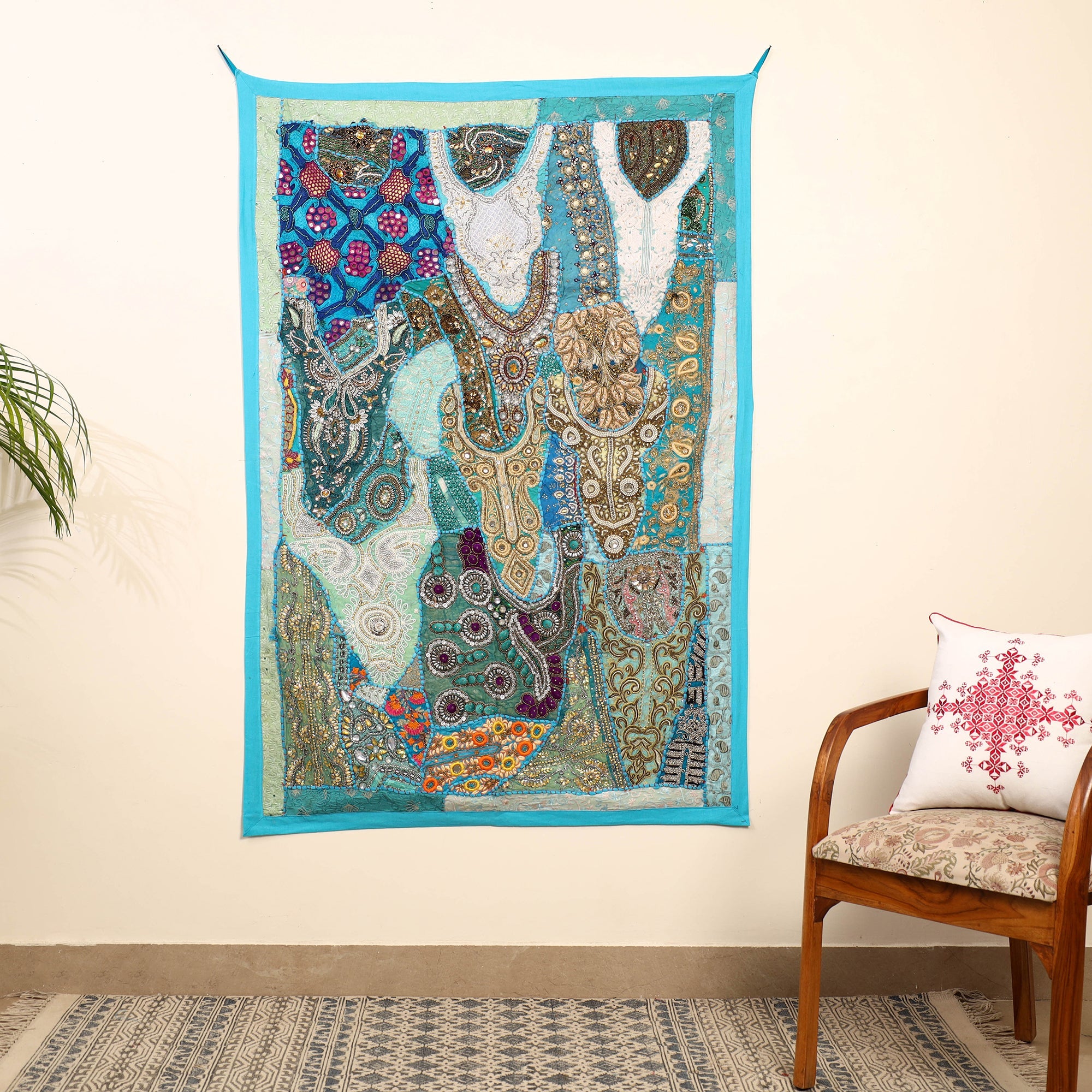 KACHCHH JI CHHAAP Banjara Beadwork Embroidery Tapestry Wall Hanging 03