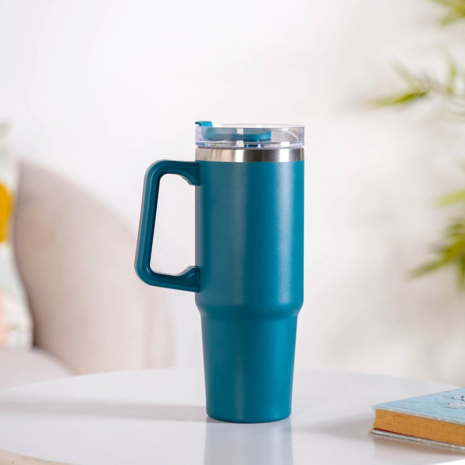 Nestasia Glacio Double Wall Hot And Cold Sipper Bottle For Travel Teal Tide 850ml - view 9