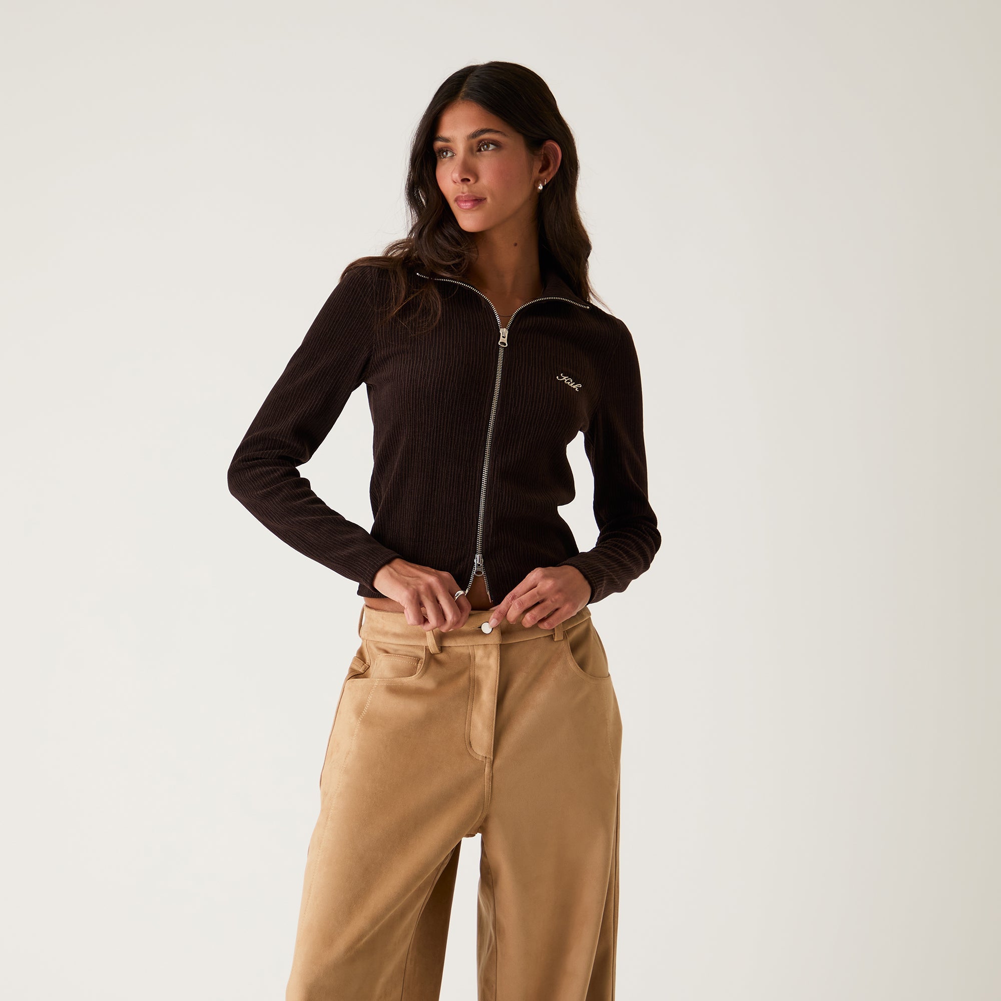 Kith Women Ina Chenille Track Zip - Incognito - view 2