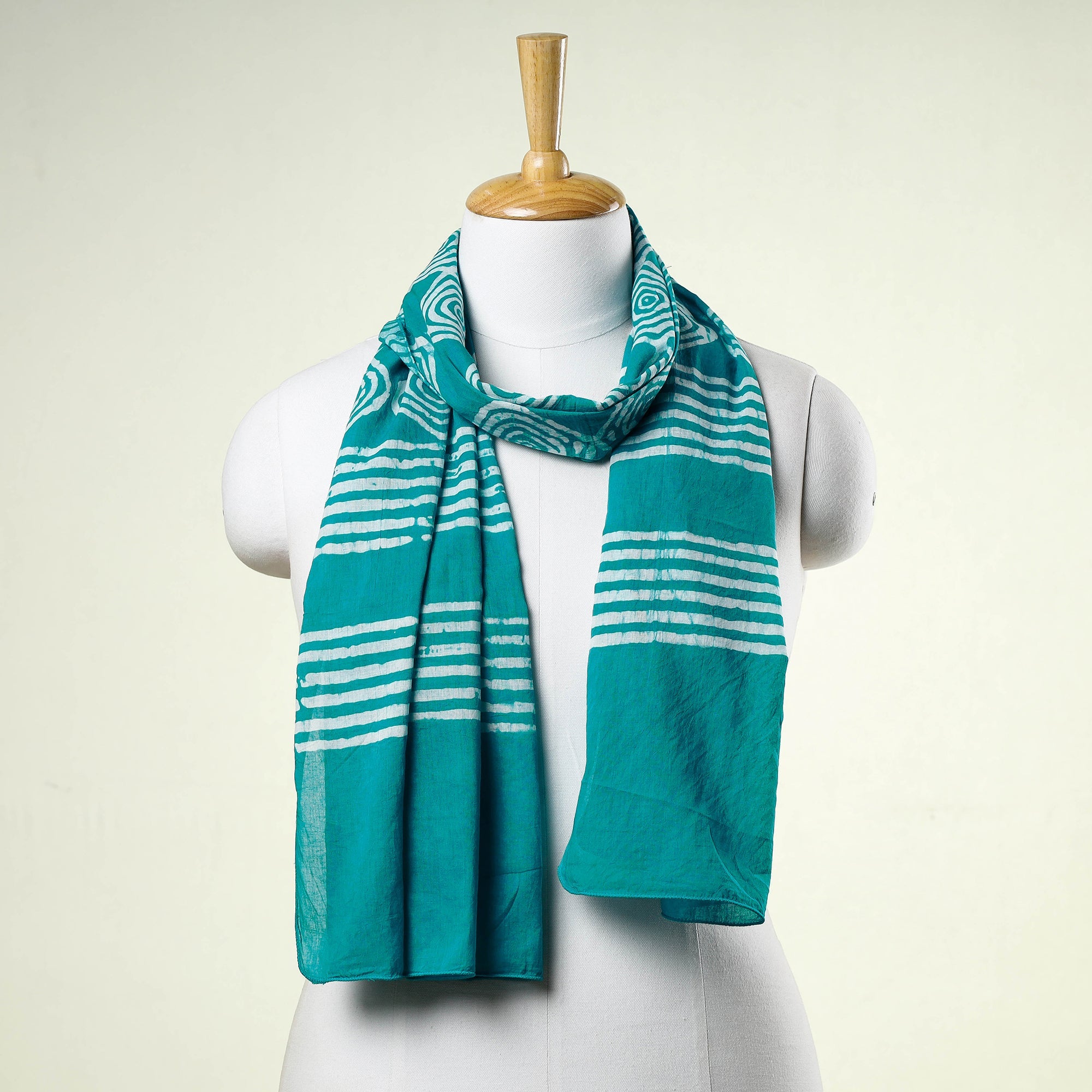 BATIK BY MD. SHARIFF Blue - Batik Block Printed Cotton Stole