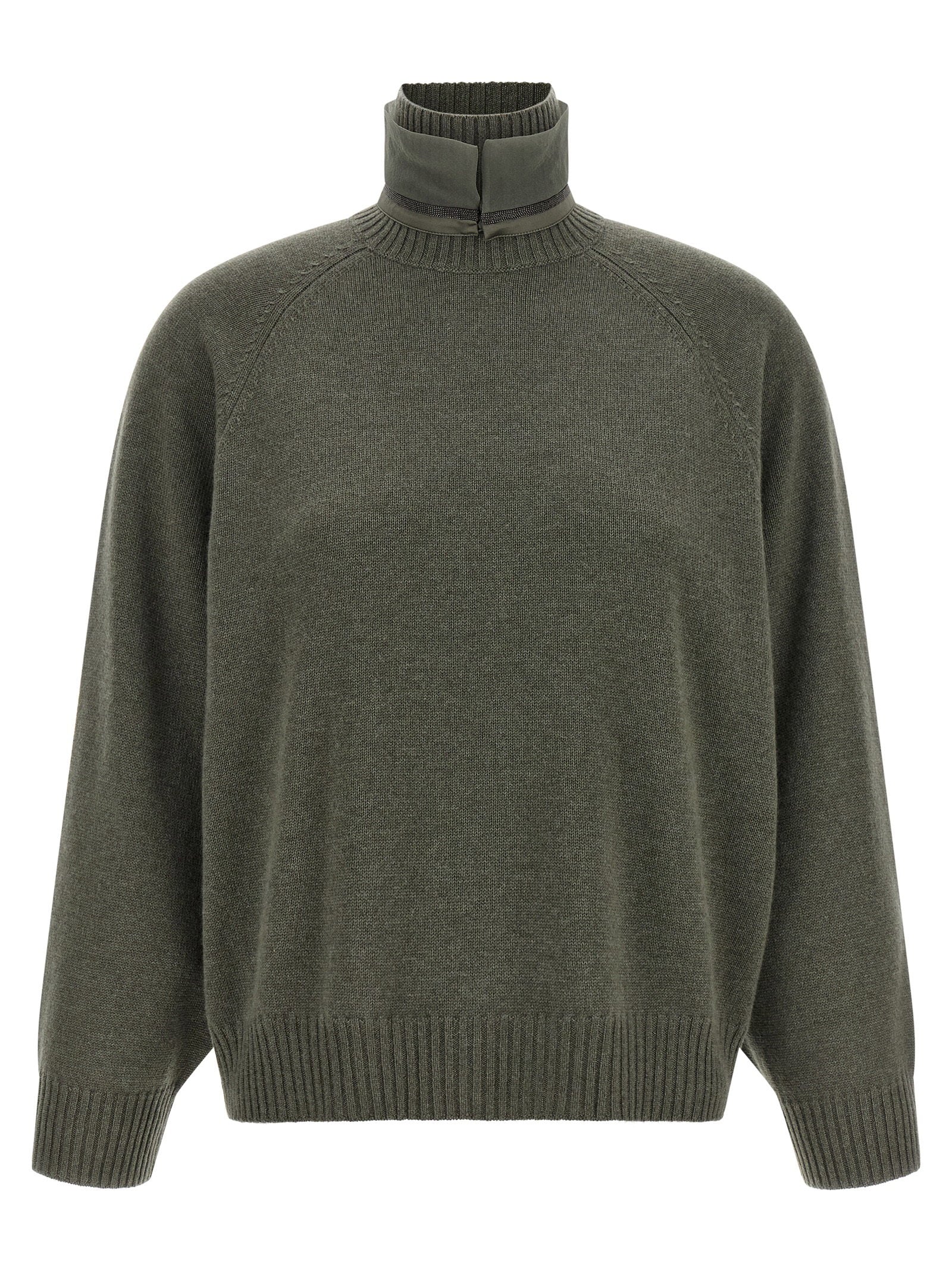 Brunello Cucinelli Monile Insert Sweater – 100% cashmere