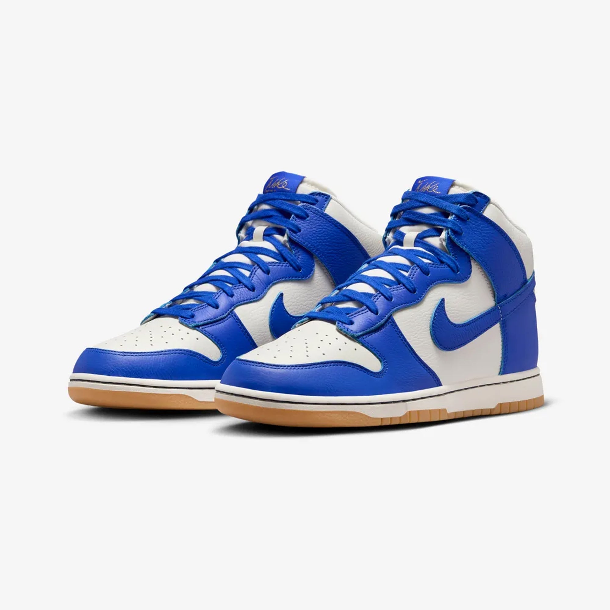 Nike | Dunk High Retro Se { Phantom/racer Blue-pale Ivory-gum Yellow - view 2