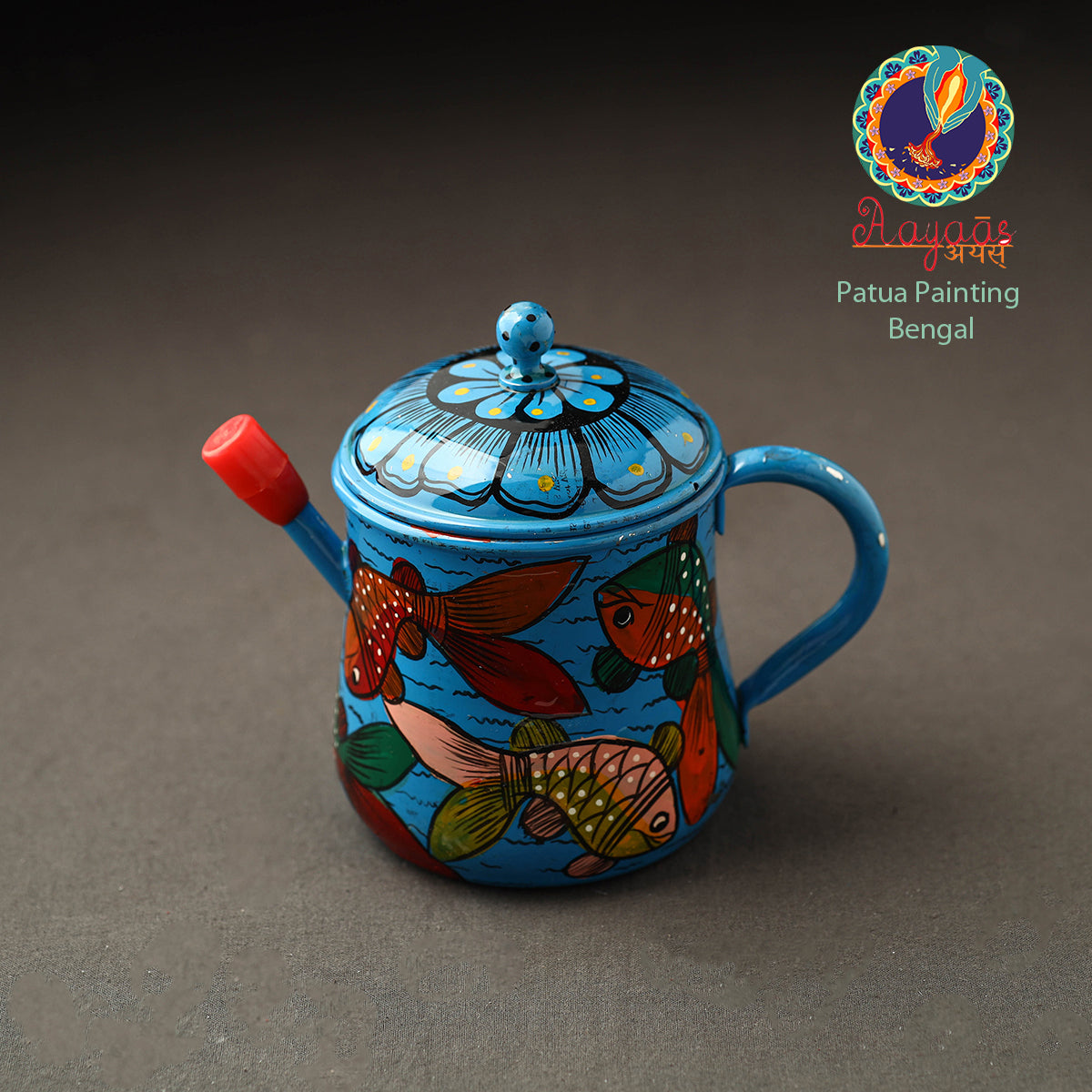 AAYAAS Bengal Patua Handpainted Stainless Steel Oil Dispenser 27