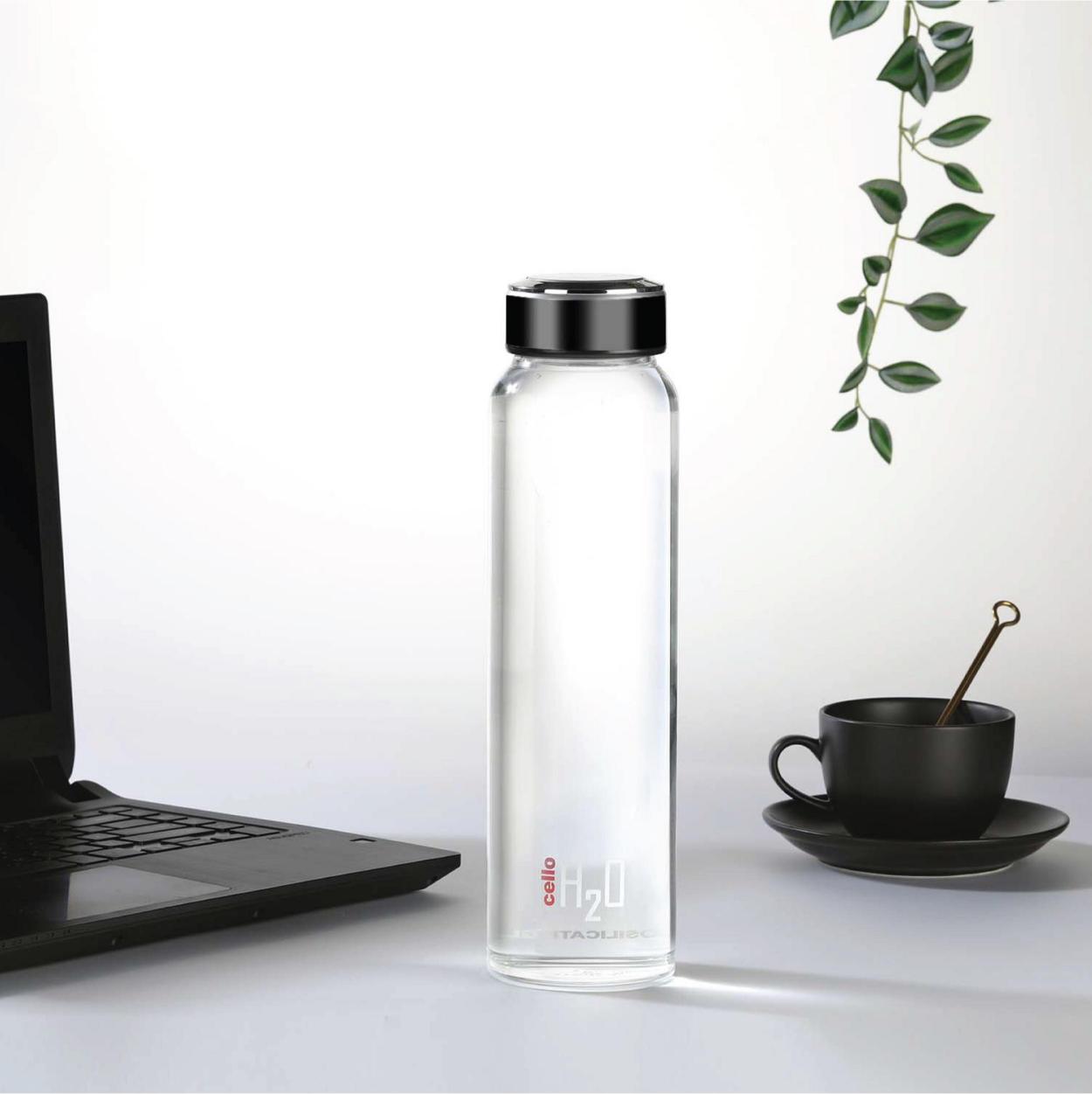 Cello H2O Borosilicate Glass Water Bottle, 1000ml