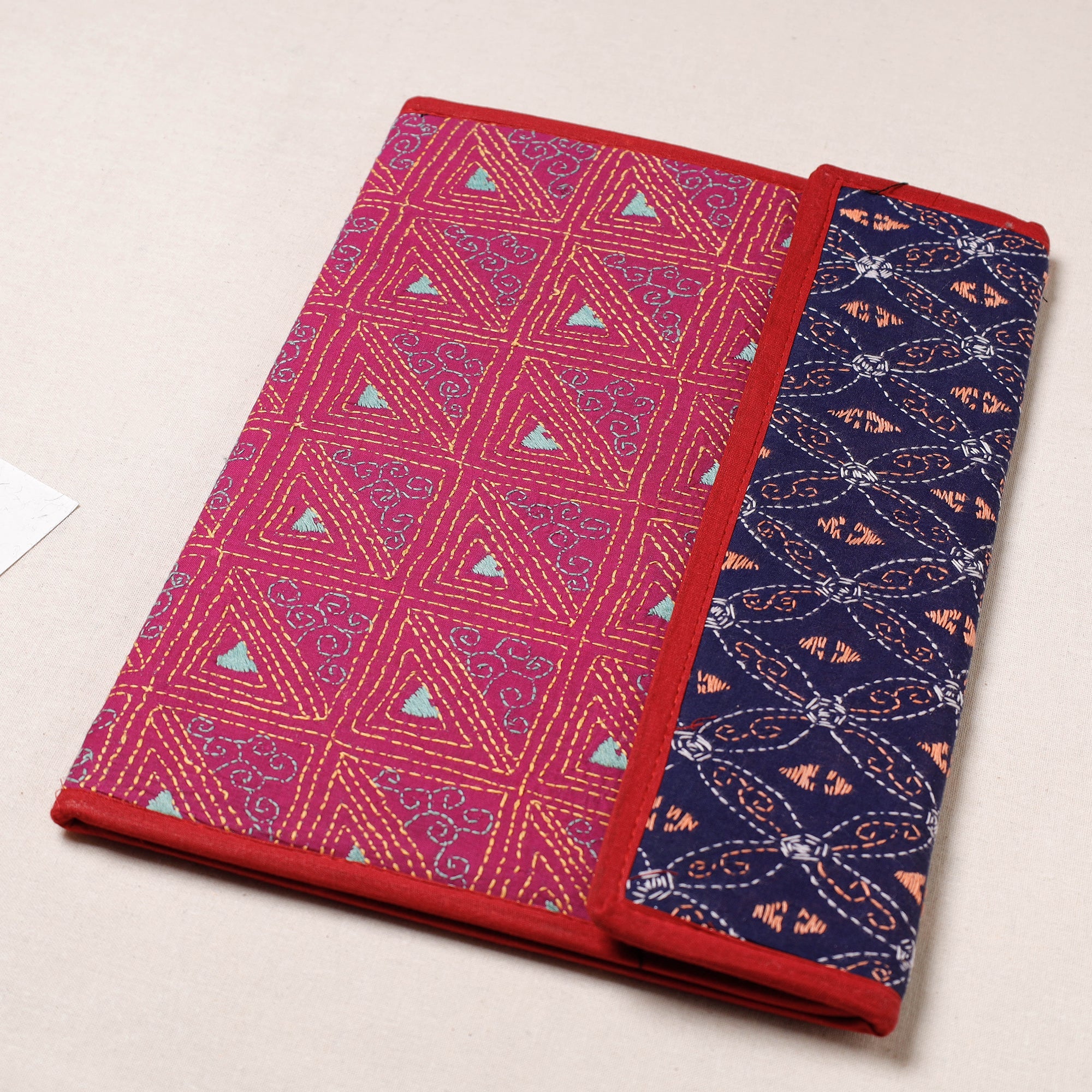 ASALKAAR Bengal Kantha Work Handcrafted File Folder - view 2