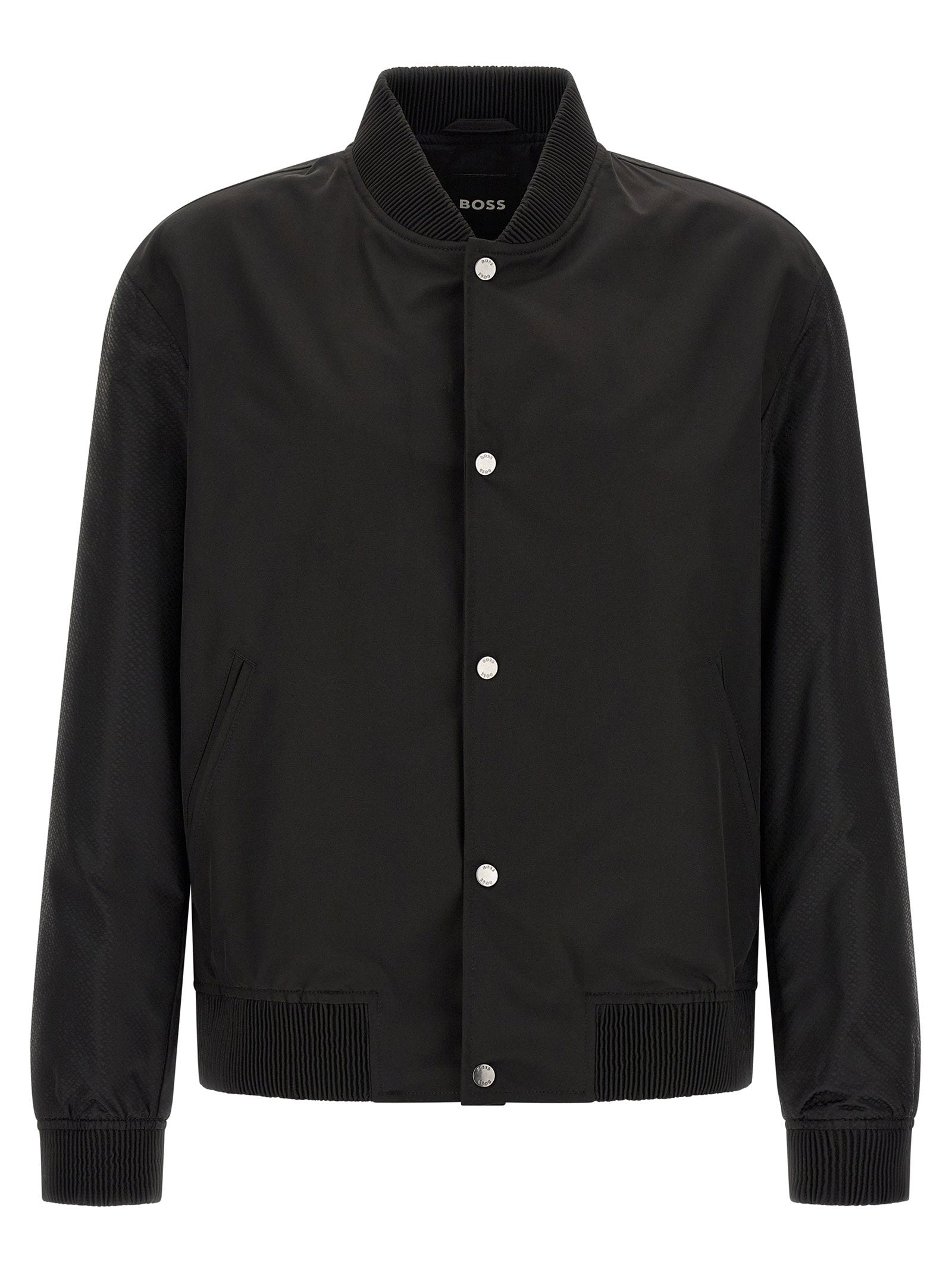 Hugo Boss Monogram Sleeve Bomber Jacket – 100% polyester