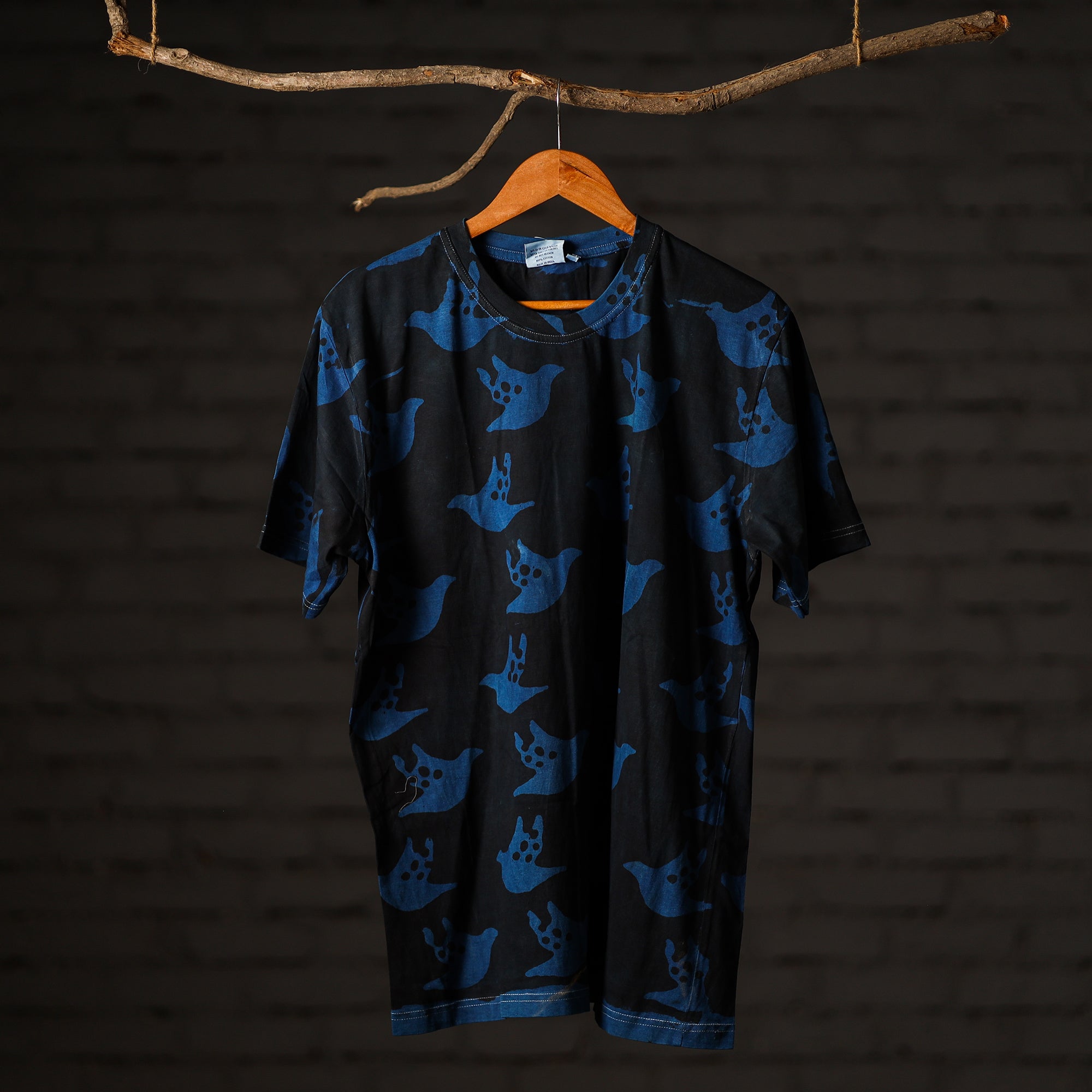 BINDAAS UNLIMITED Black - Bindaas Block Art Printed Cotton Round Neck T-shirt
