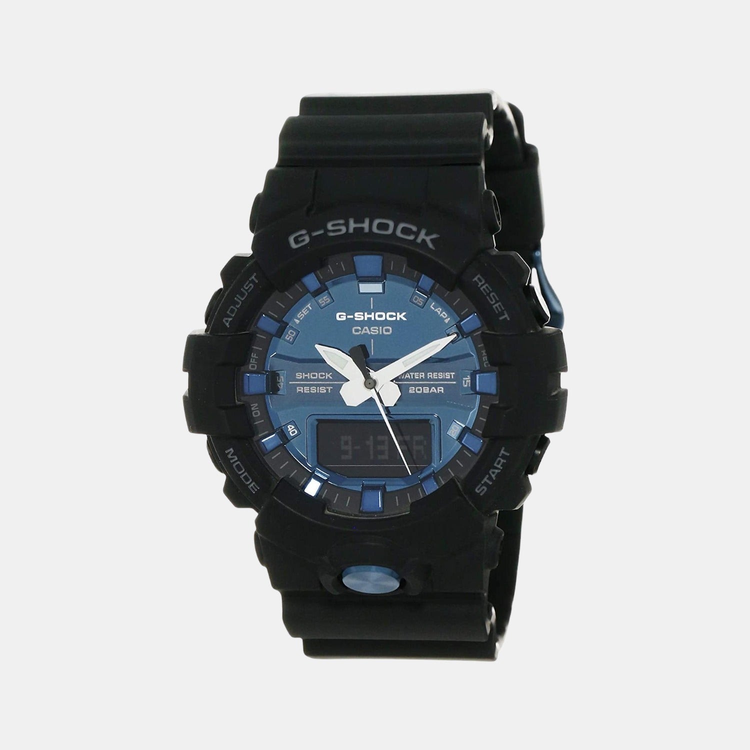 Casio G-Shock Men Quartz Blue Dial Analog-Digital Resin Watch G874