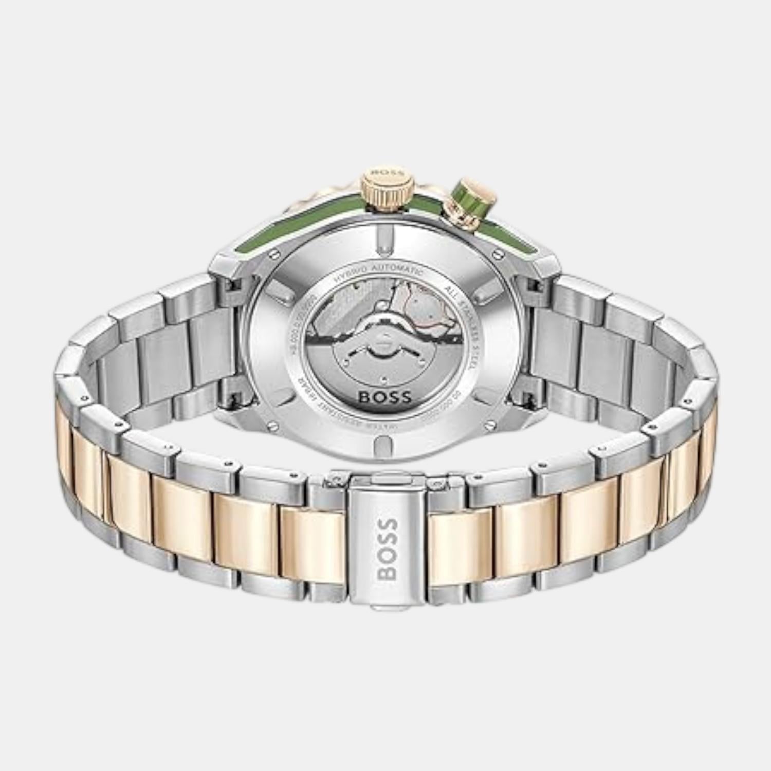 Bossmatic Men Automatic Green Dial Analog Stainless Steel Watch 1514181 - view 3