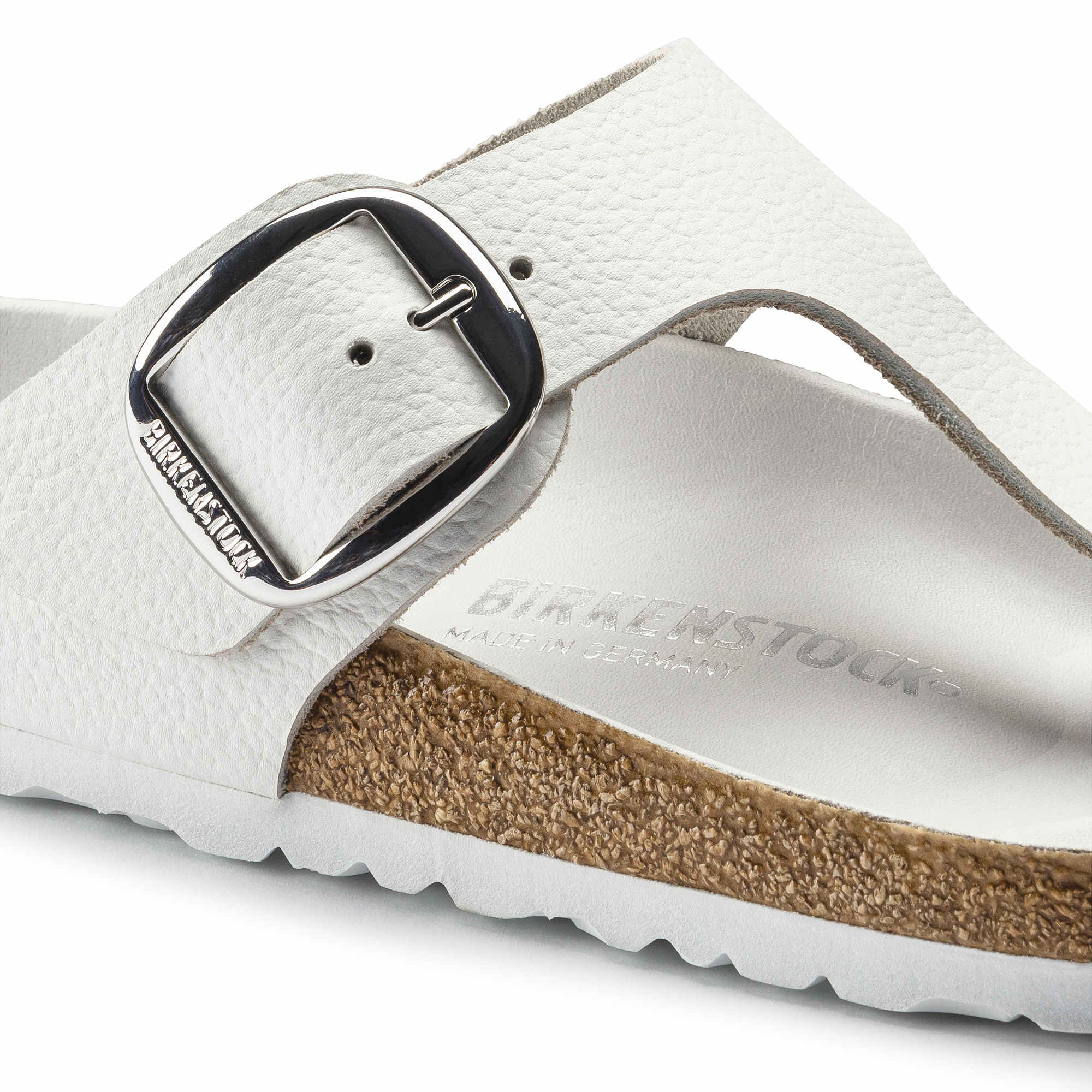 Birkenstock Gizeh Big Buckle Natural Leather – White White - view 5