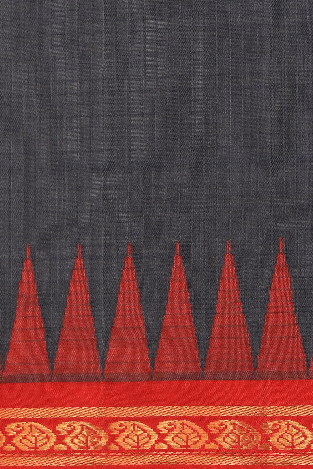 Kalanjali Gadwal Cotton Silk Grey Saree – Women's - view 2