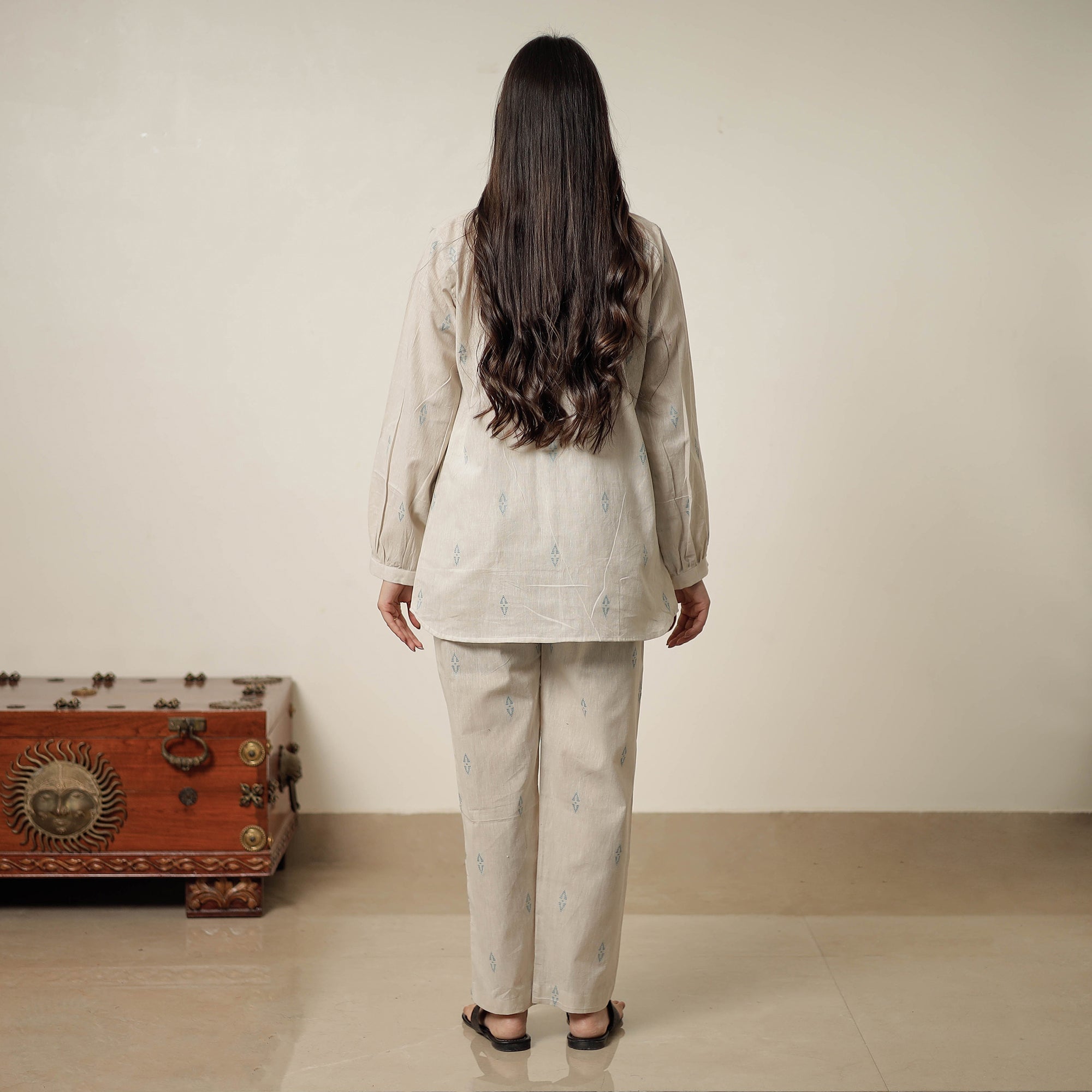 ITOKRI CASUALS Beige - Jacquard Cotton Co-Ord Set 05 - view 3