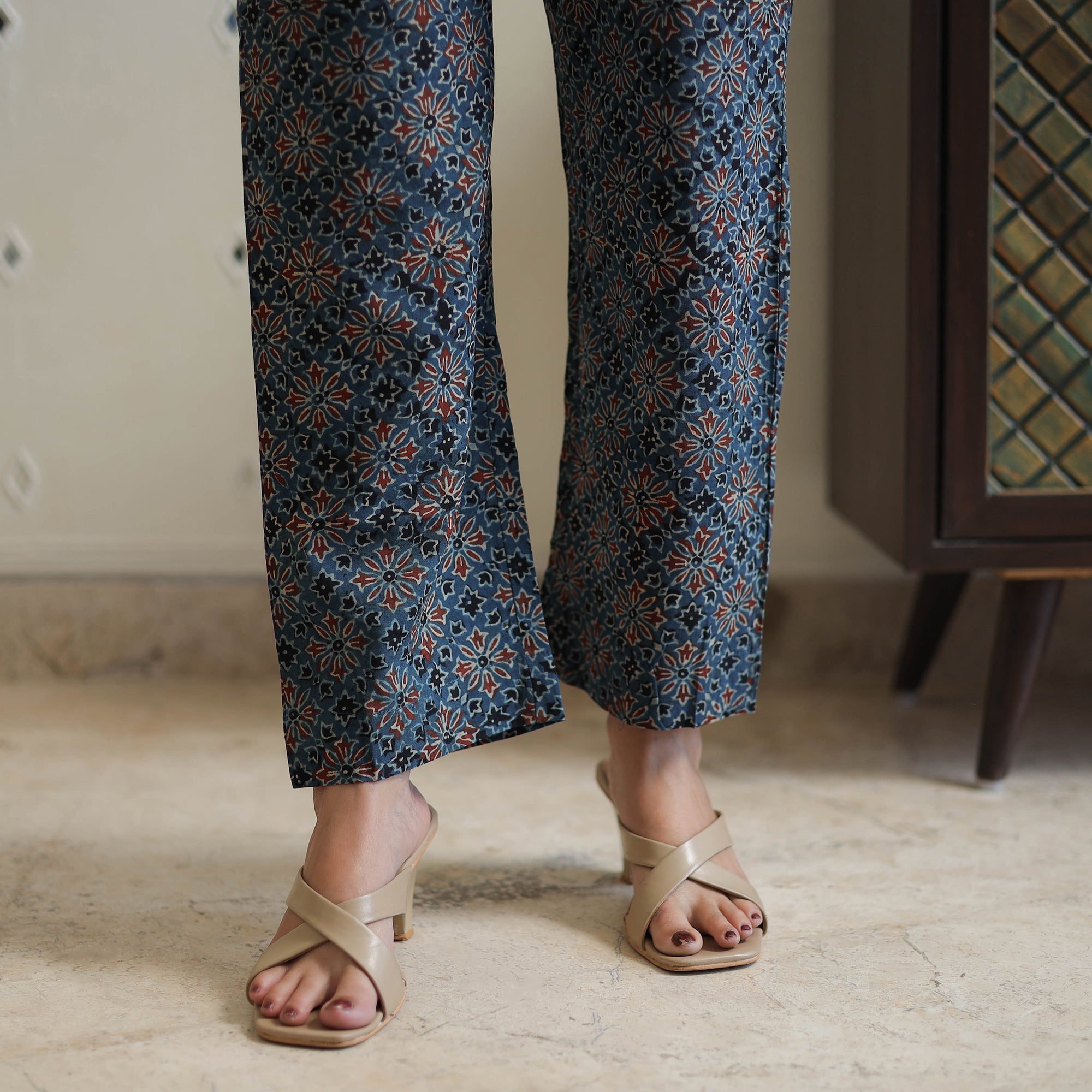 ITOKRI CASUALS Blue - Block Printed Cotton Ajrakh Co-ord Set 23 - view 6