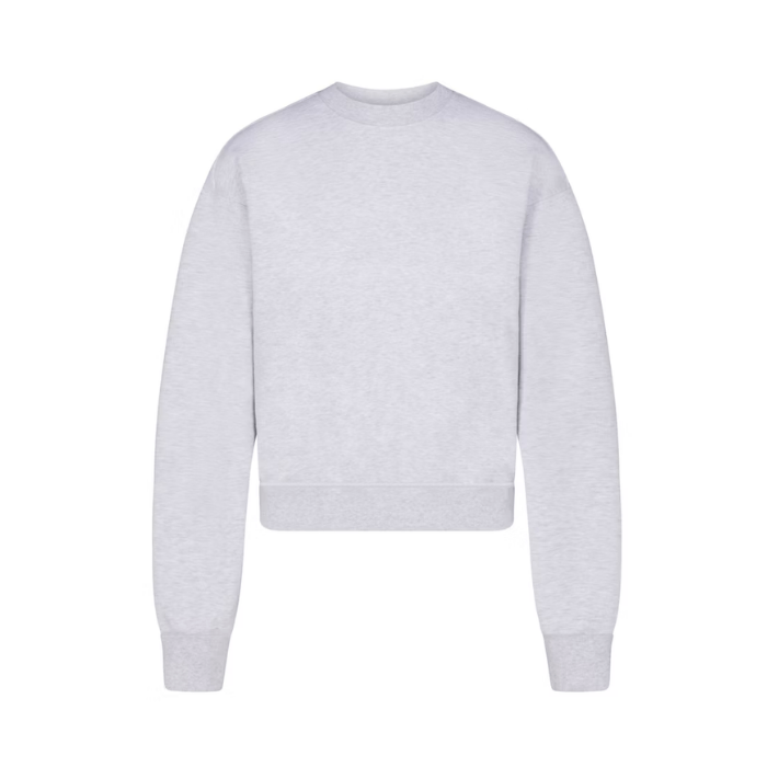 HYPE ELIXIR Skims Cotton Fleece Classic Crewneck Light Heather Grey