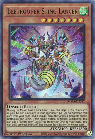 Yu-Gi-Oh! Beetrooper Sting Lancer - DAMA-EN087 - Ultra Rare - 1st Edition