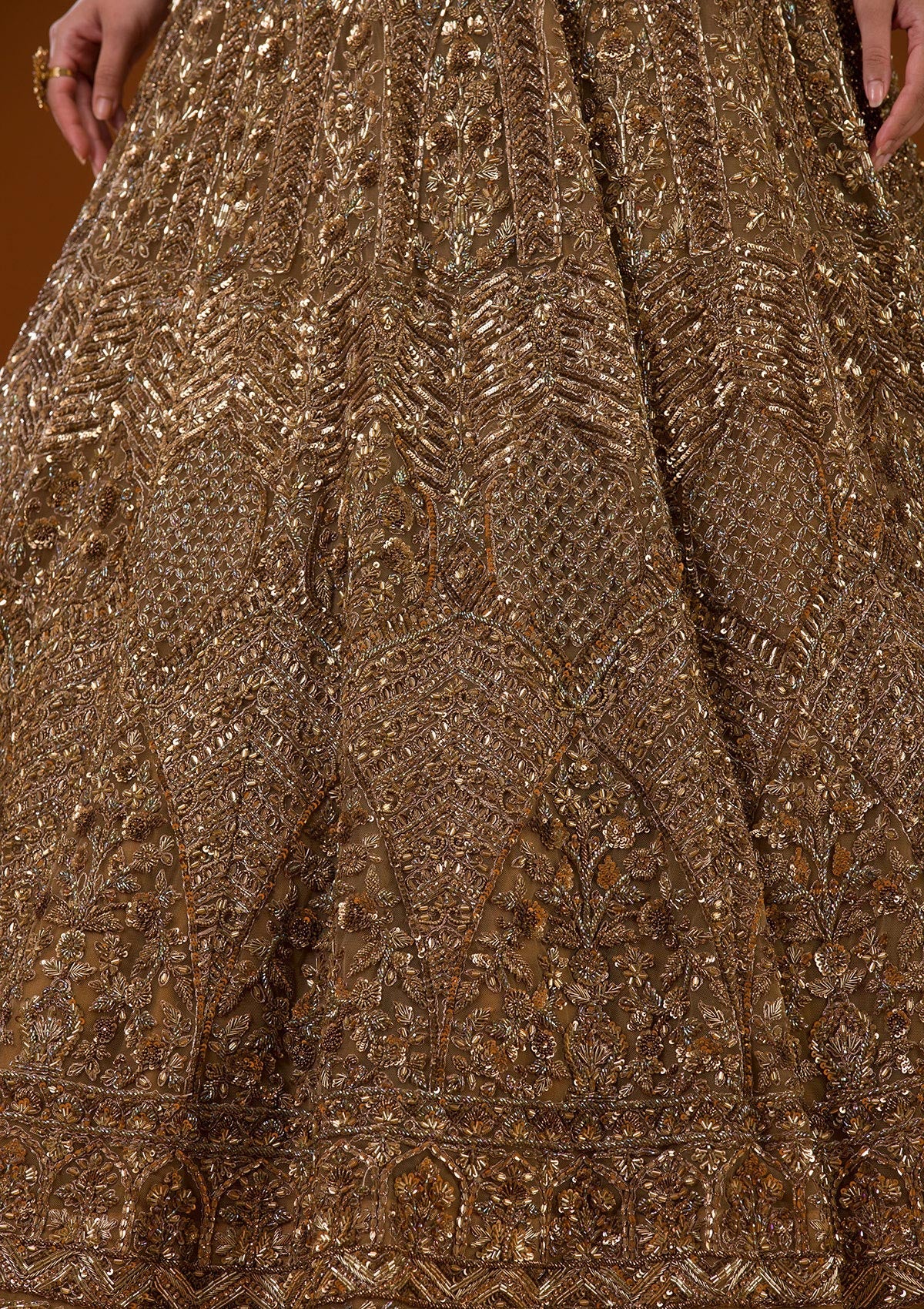 Koskii Gold Stonework Net Readymade Lehenga – Women's - view 8