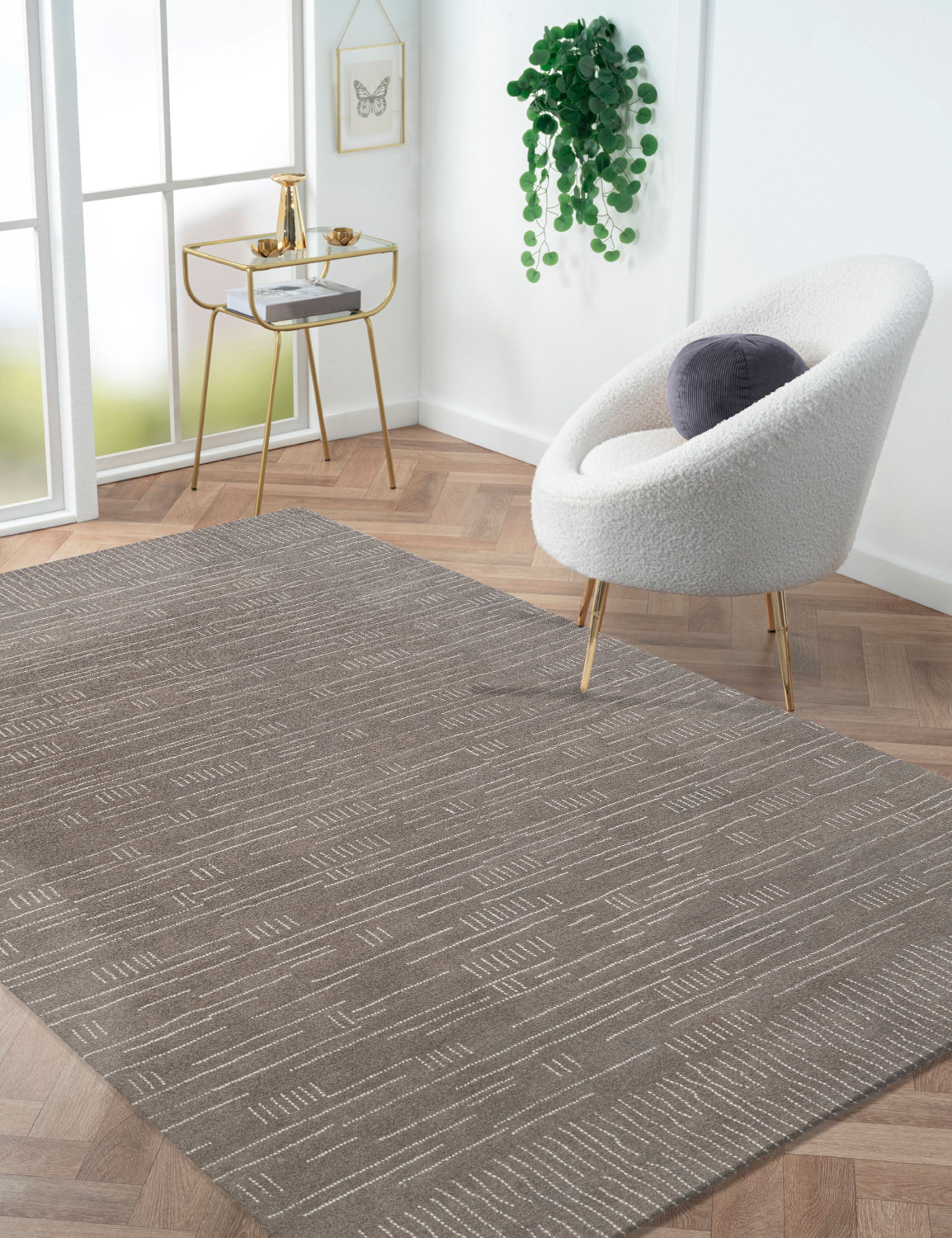 Lulu and Georgia Kanda Hand-Tufted Wool Rug – Coffee - view 4