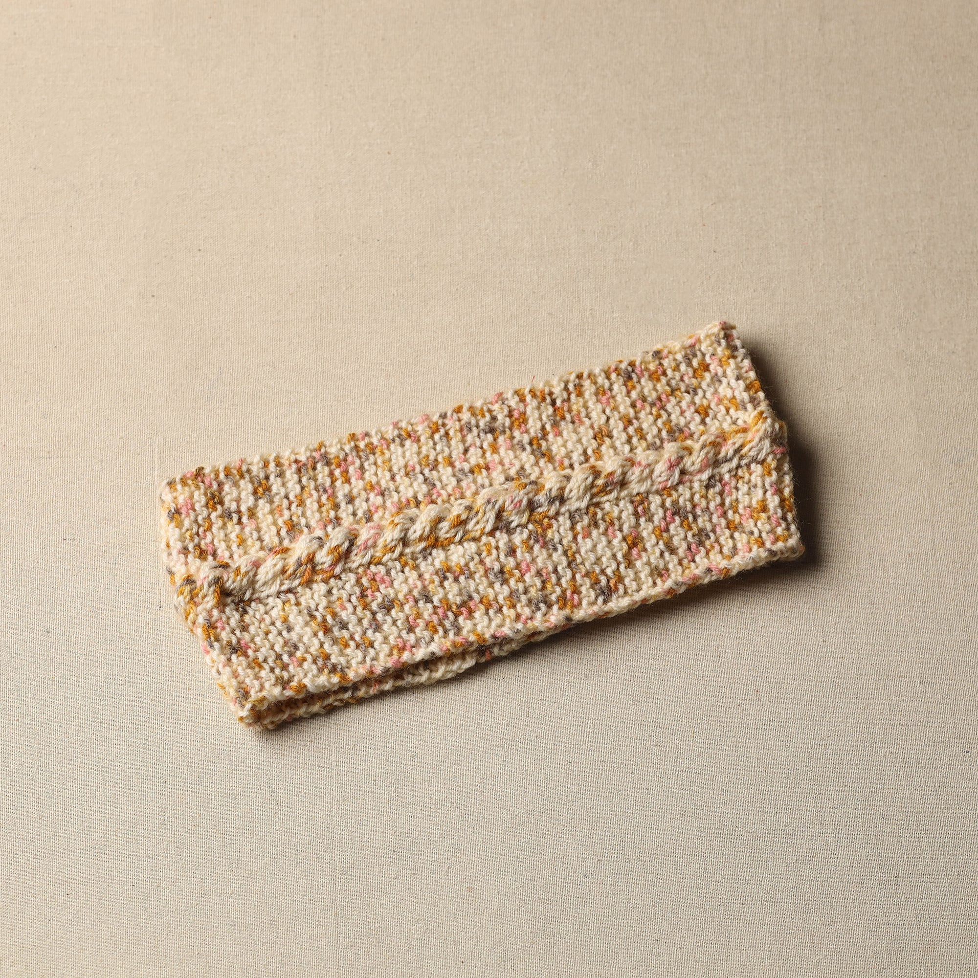 KILMORA Beige - Kumaun Hand Knitted Woolen Warm Headband 21