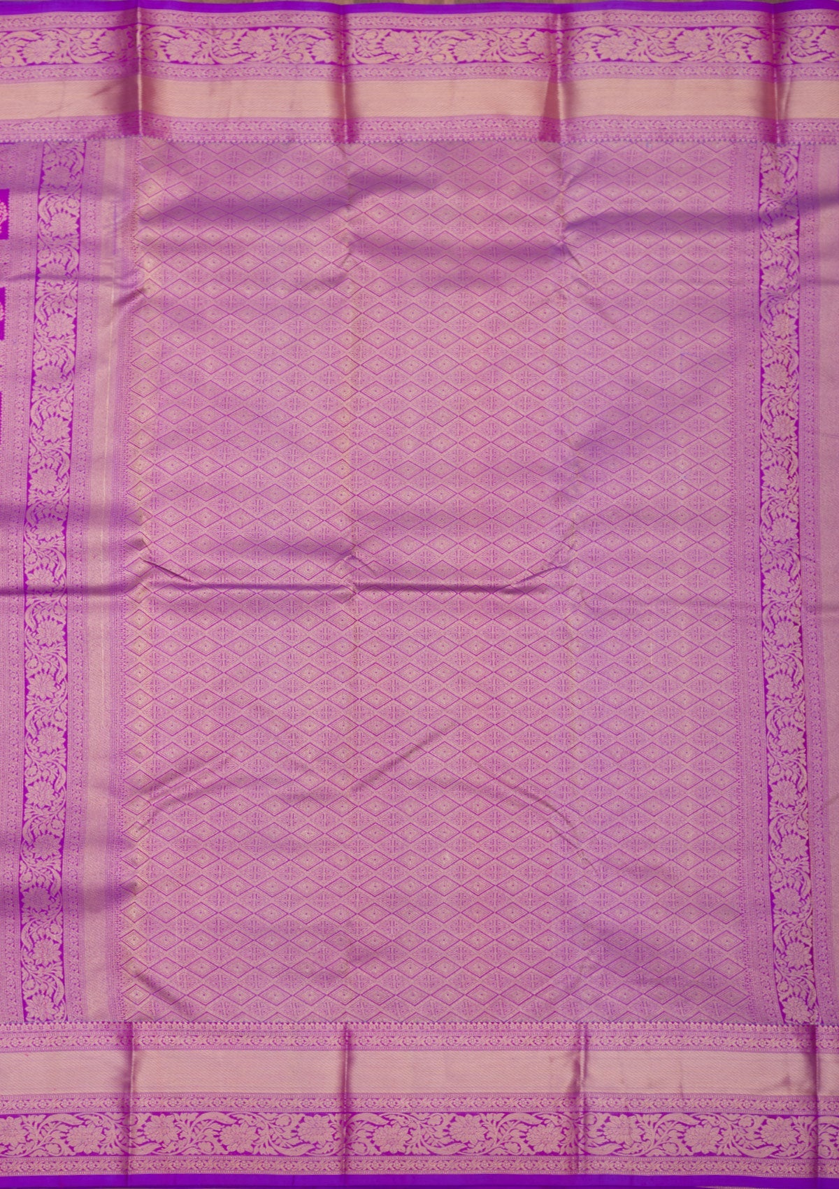 Koskii Purple Zariwork Pure Silk Saree – Women's - view 5