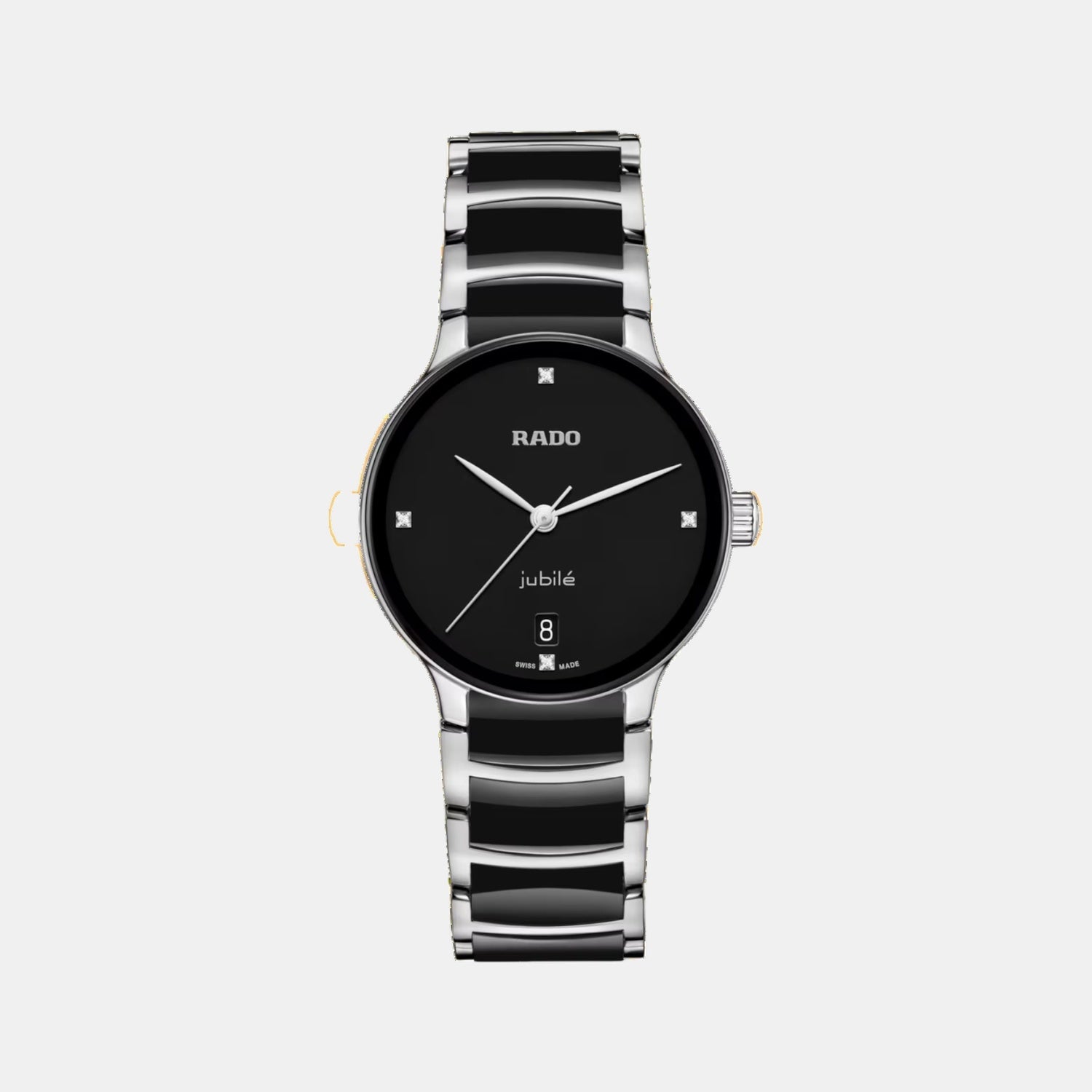 Rado Centrix Women Quartz Black Dial Analog Ceramic Watch R30040712