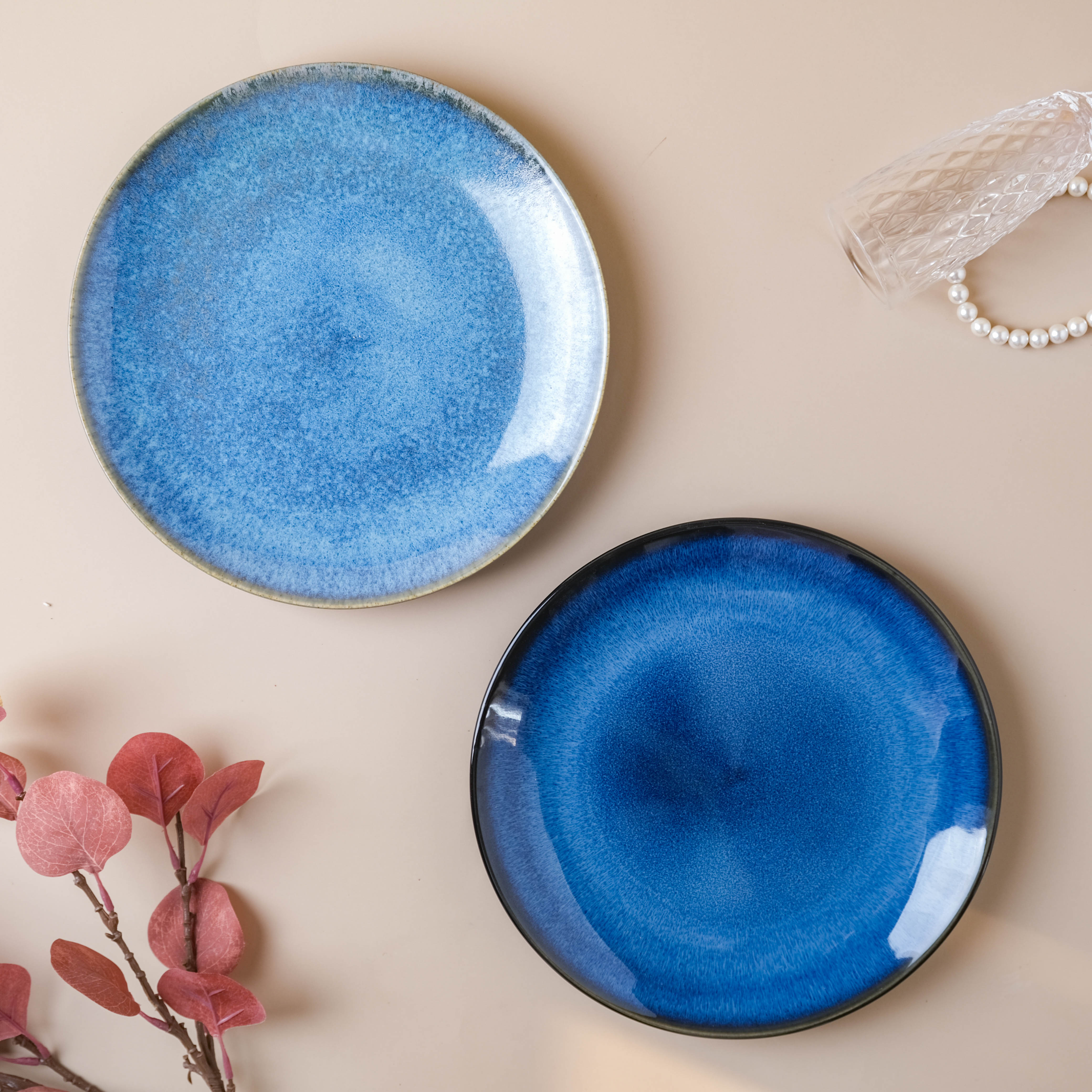 Nestasia Glossy Blue Dinner Plate - view 4